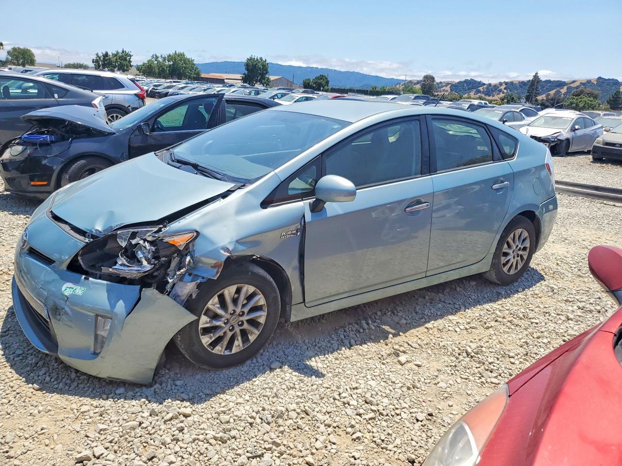 2013 Toyota Prius Plug-in Hybrid Base Teal vin: JTDKN3DP4D3043036