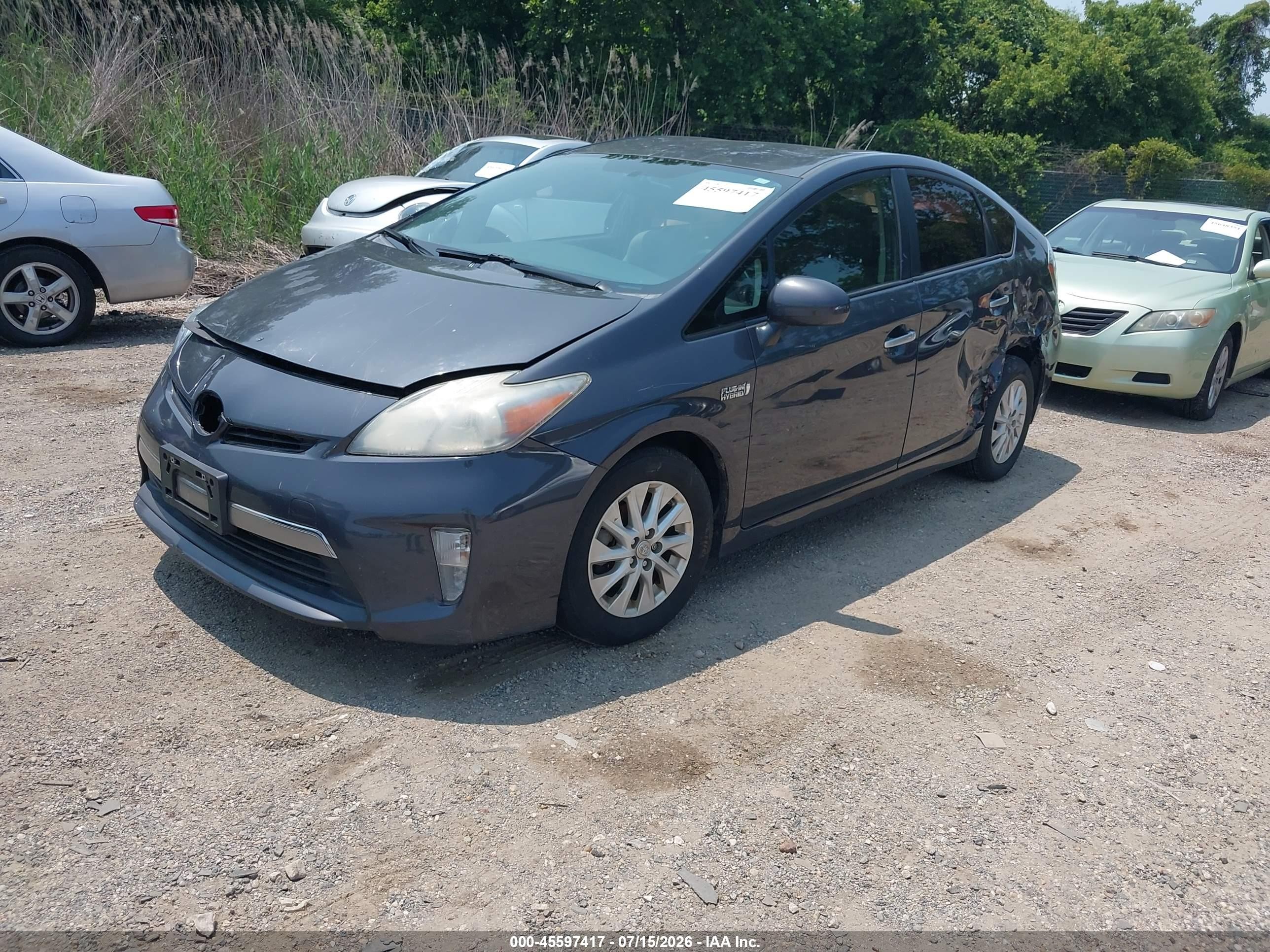 2014 Toyota Prius Plug-in   Gray vin: JTDKN3DP4E3050263