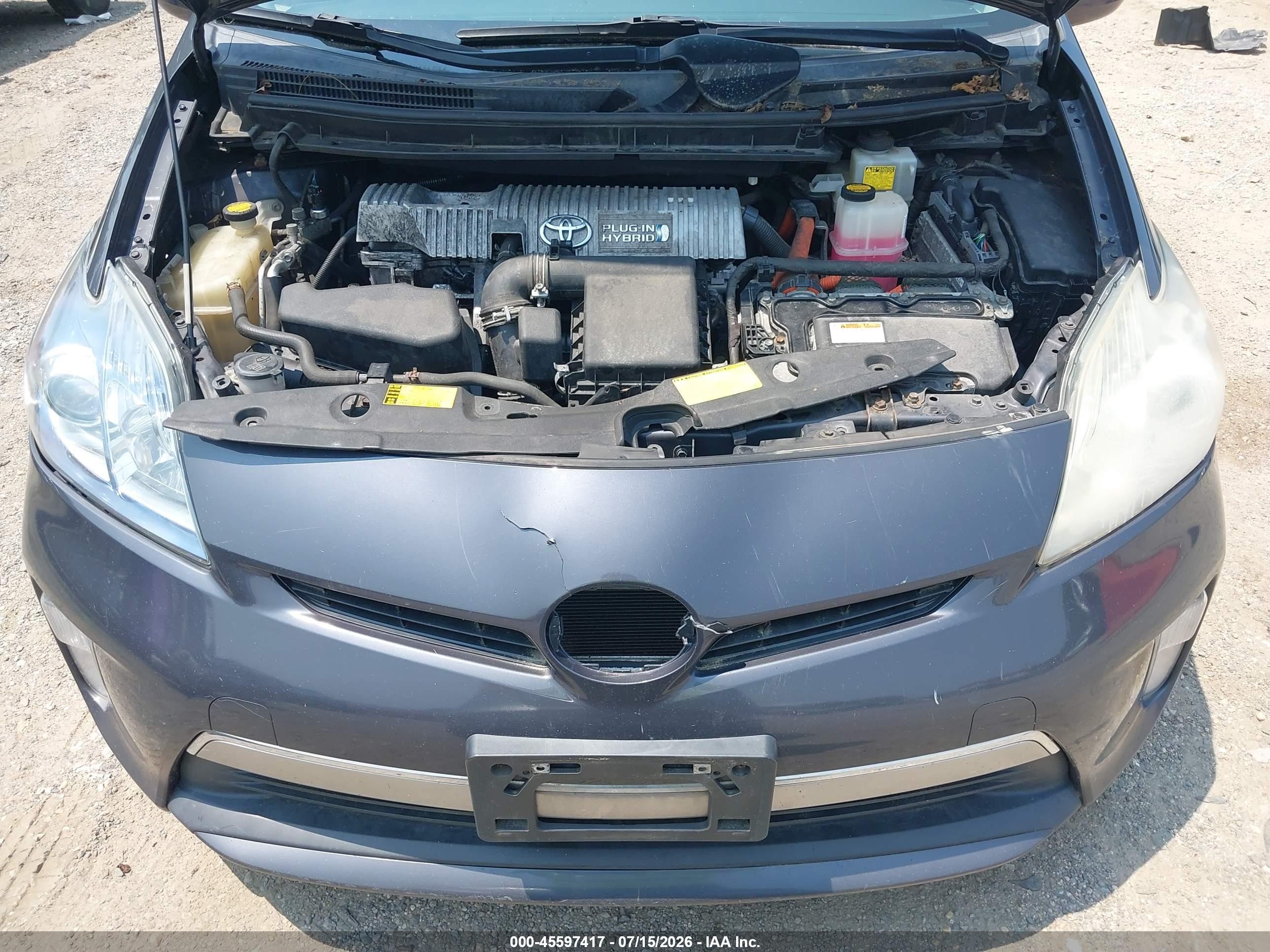 2014 Toyota Prius Plug-in   Gray vin: JTDKN3DP4E3050263