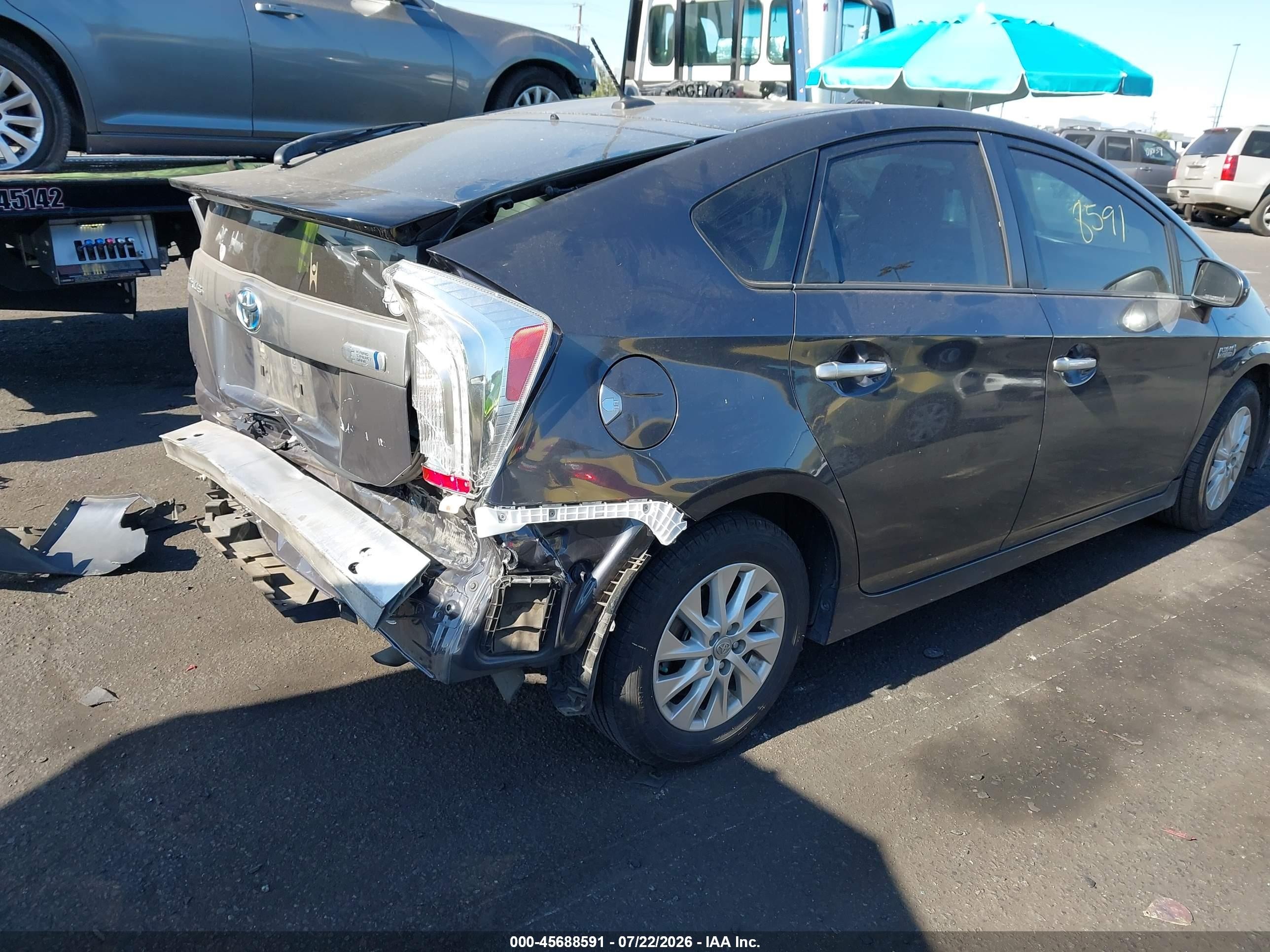 2014 Toyota Prius Plug-in   Gray vin: JTDKN3DP4E3061604