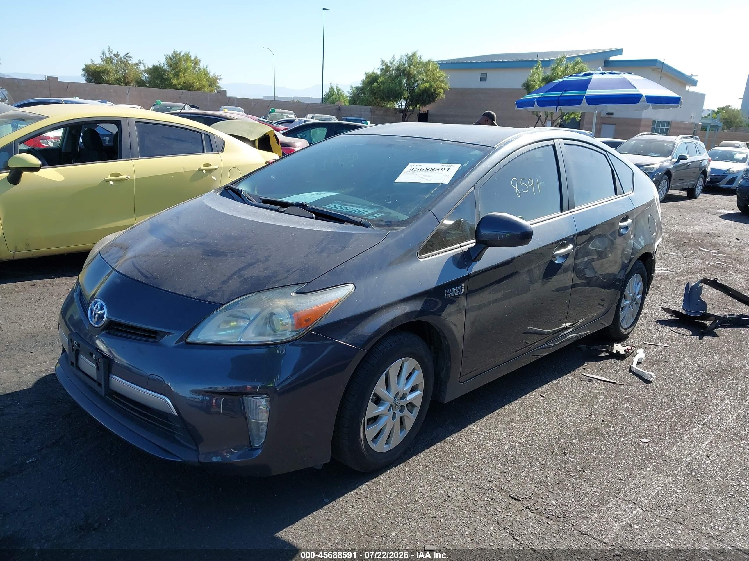 2014 Toyota Prius Plug-in   Gray vin: JTDKN3DP4E3061604