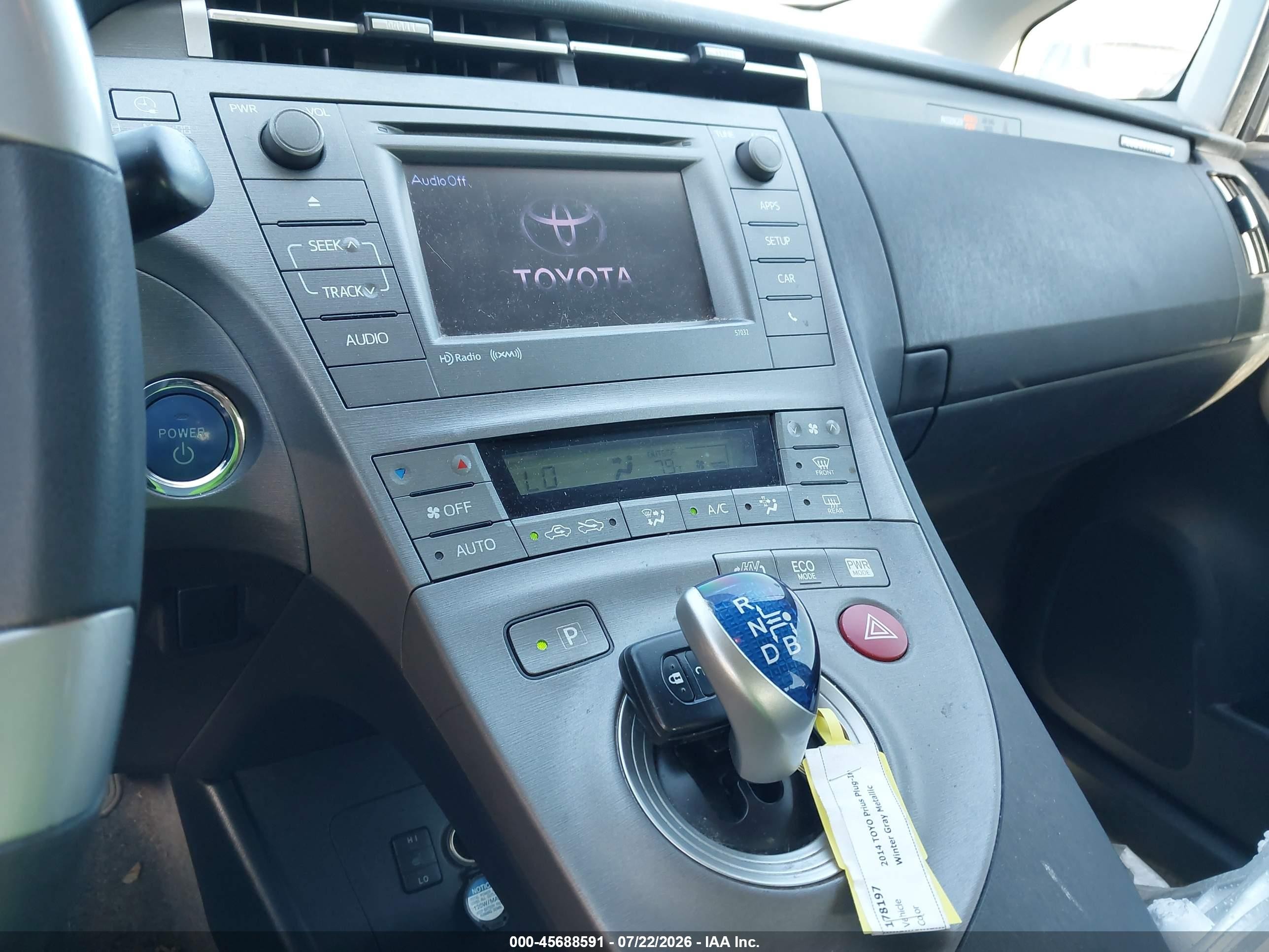 2014 Toyota Prius Plug-in   Gray vin: JTDKN3DP4E3061604