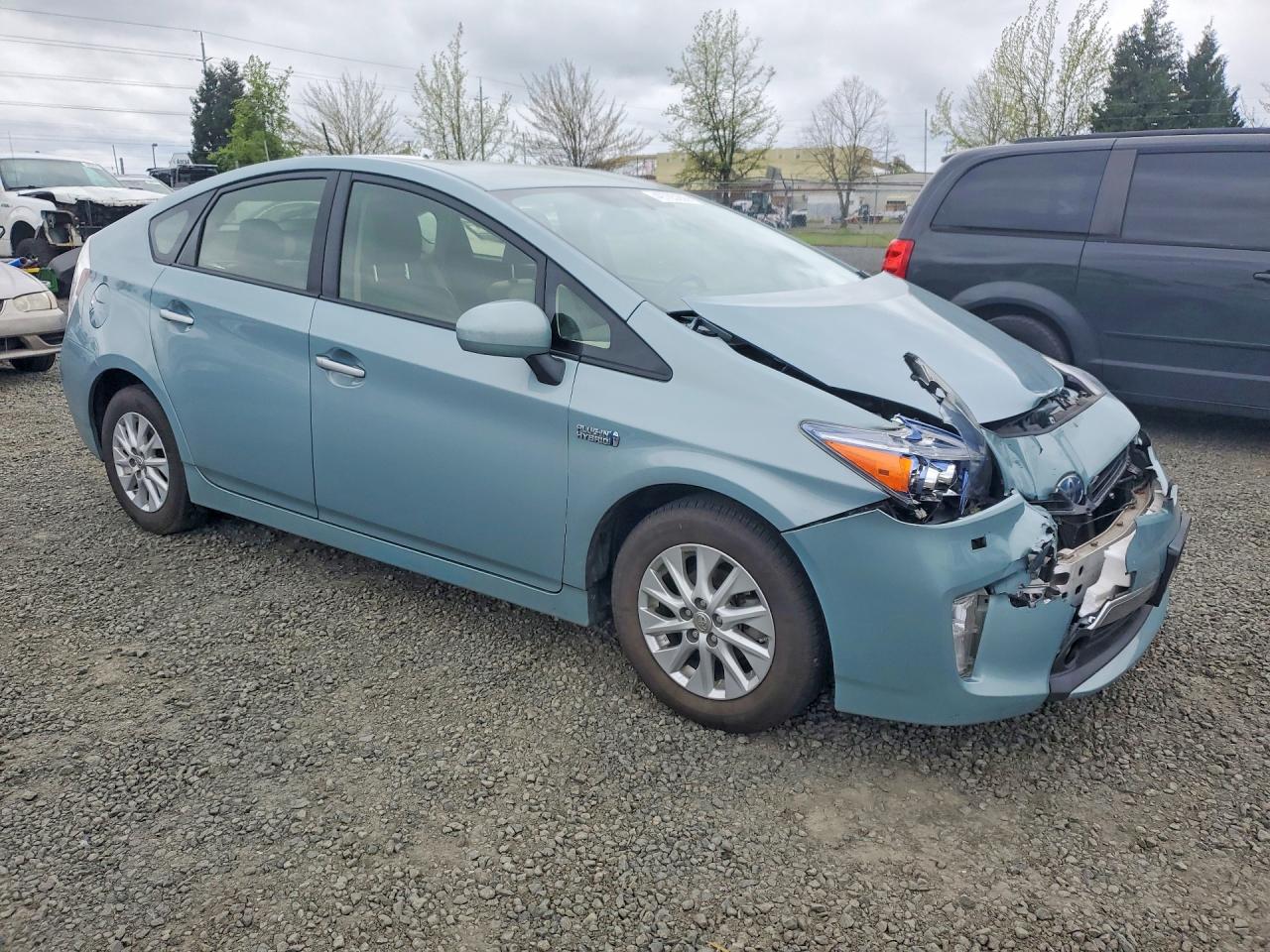 2012 Toyota Prius Plug-in Hybrid Advanced Бирюзовый vin: JTDKN3DP5C3013154