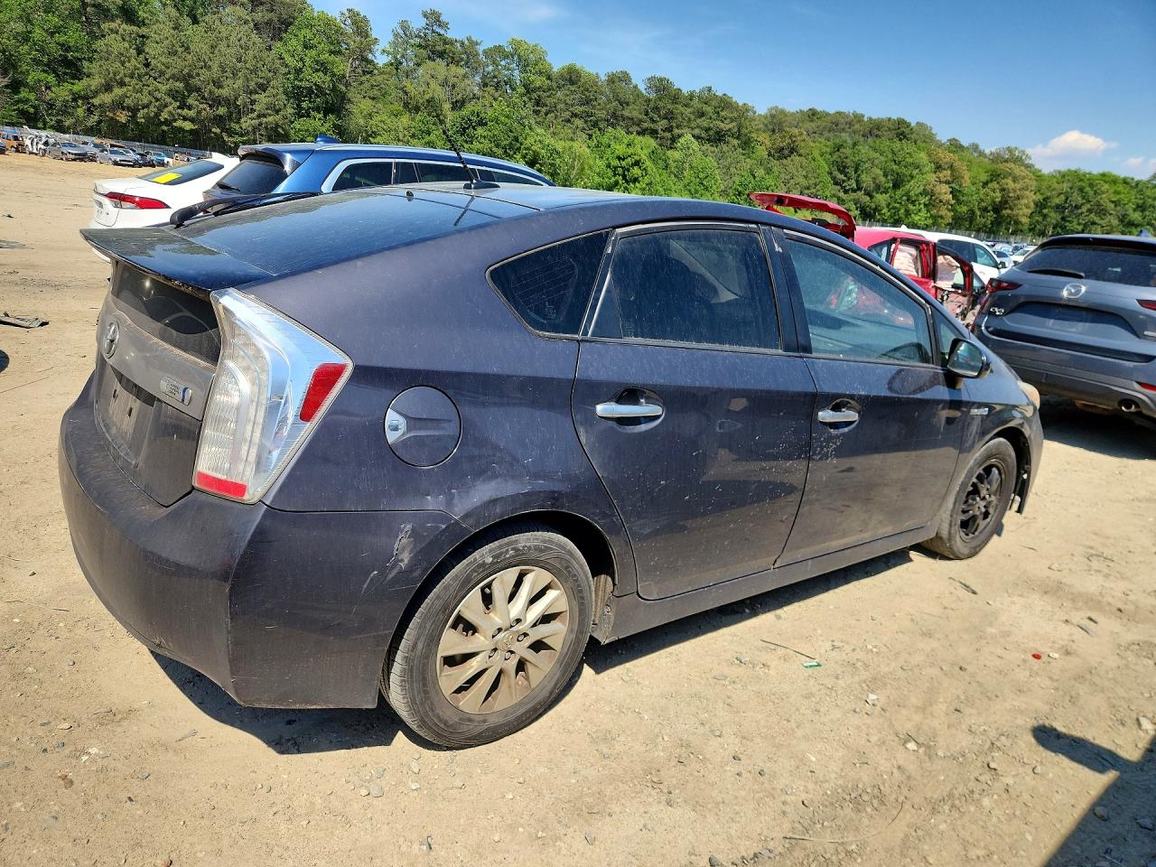 2013 Toyota Prius Plug-in Hybrid Base Gray vin: JTDKN3DP5D3031610