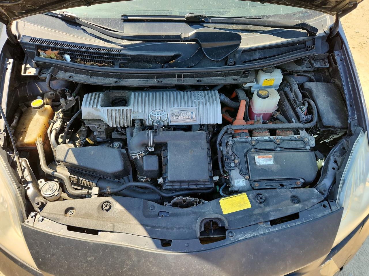 2013 Toyota Prius Plug-in Hybrid Base Gray vin: JTDKN3DP5D3031610