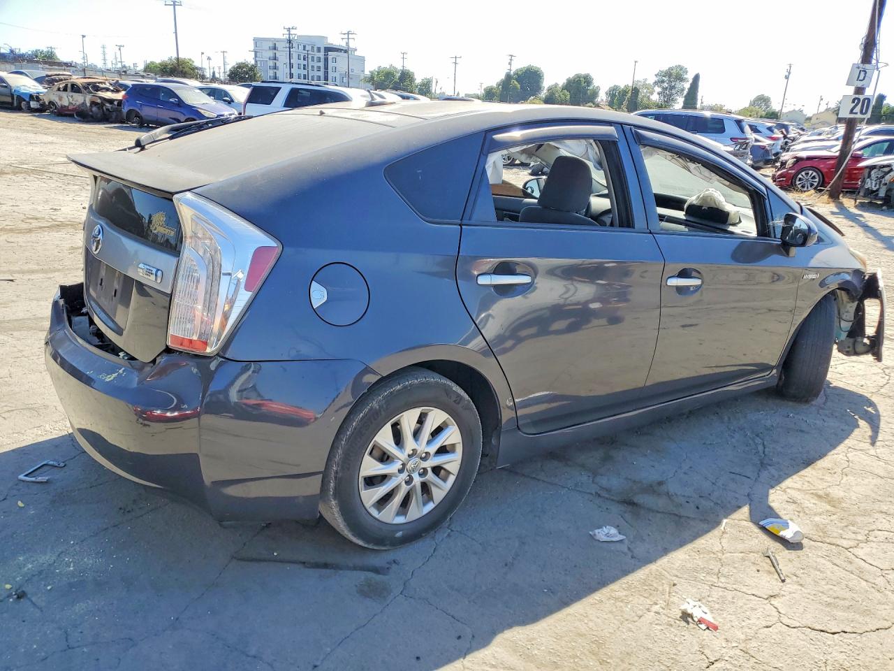 2013 Toyota Prius Plug-in Hybrid Base Gray vin: JTDKN3DP5D3032353