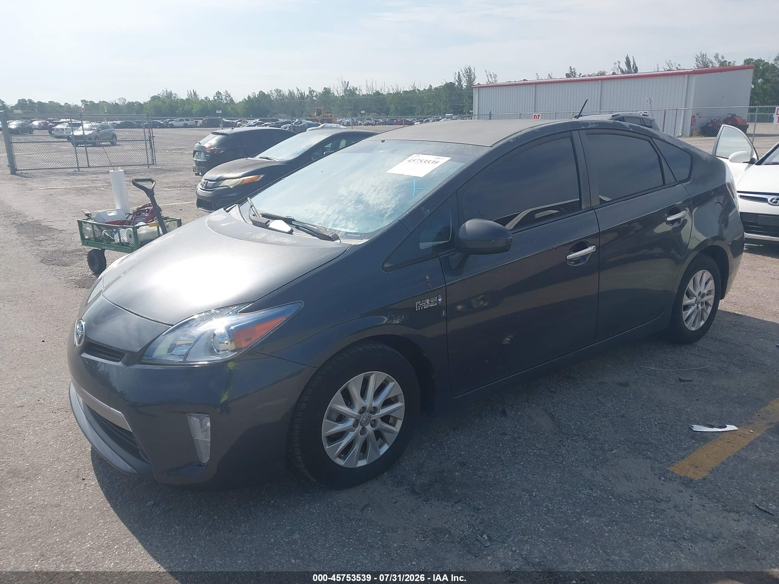 2013 Toyota Prius Plug-in   Gray vin: JTDKN3DP5D3038945