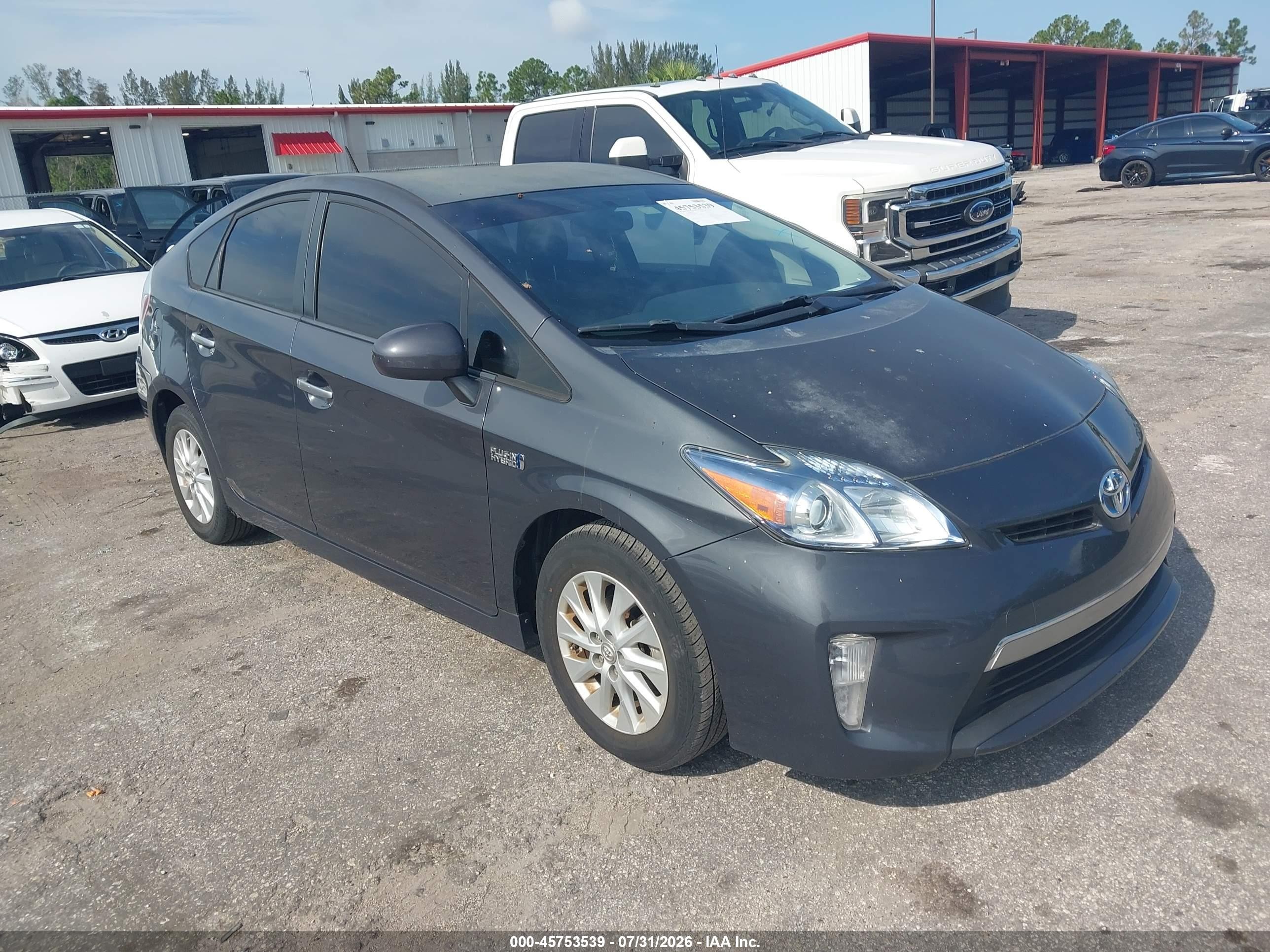 2013 Toyota Prius Plug-in   Gray vin: JTDKN3DP5D3038945