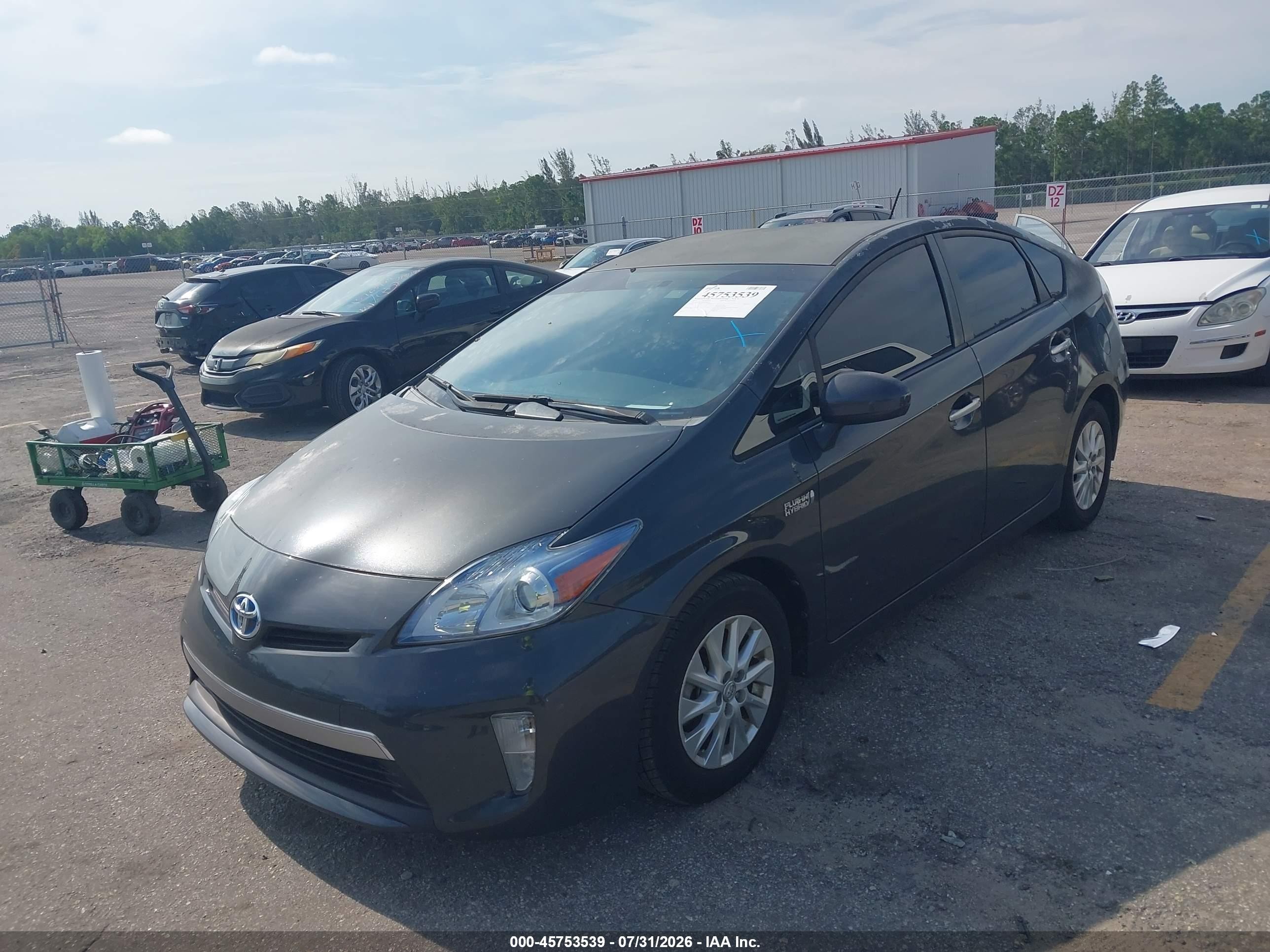 2013 Toyota Prius Plug-in   Gray vin: JTDKN3DP5D3038945