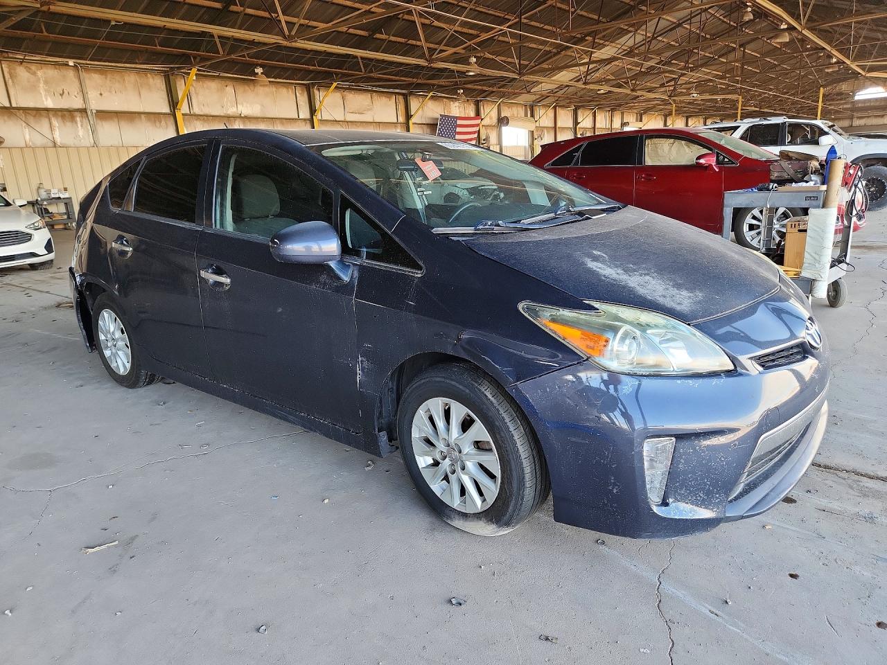 2013 Toyota Prius Plug-in Hybrid Base Gray vin: JTDKN3DP5D3041277