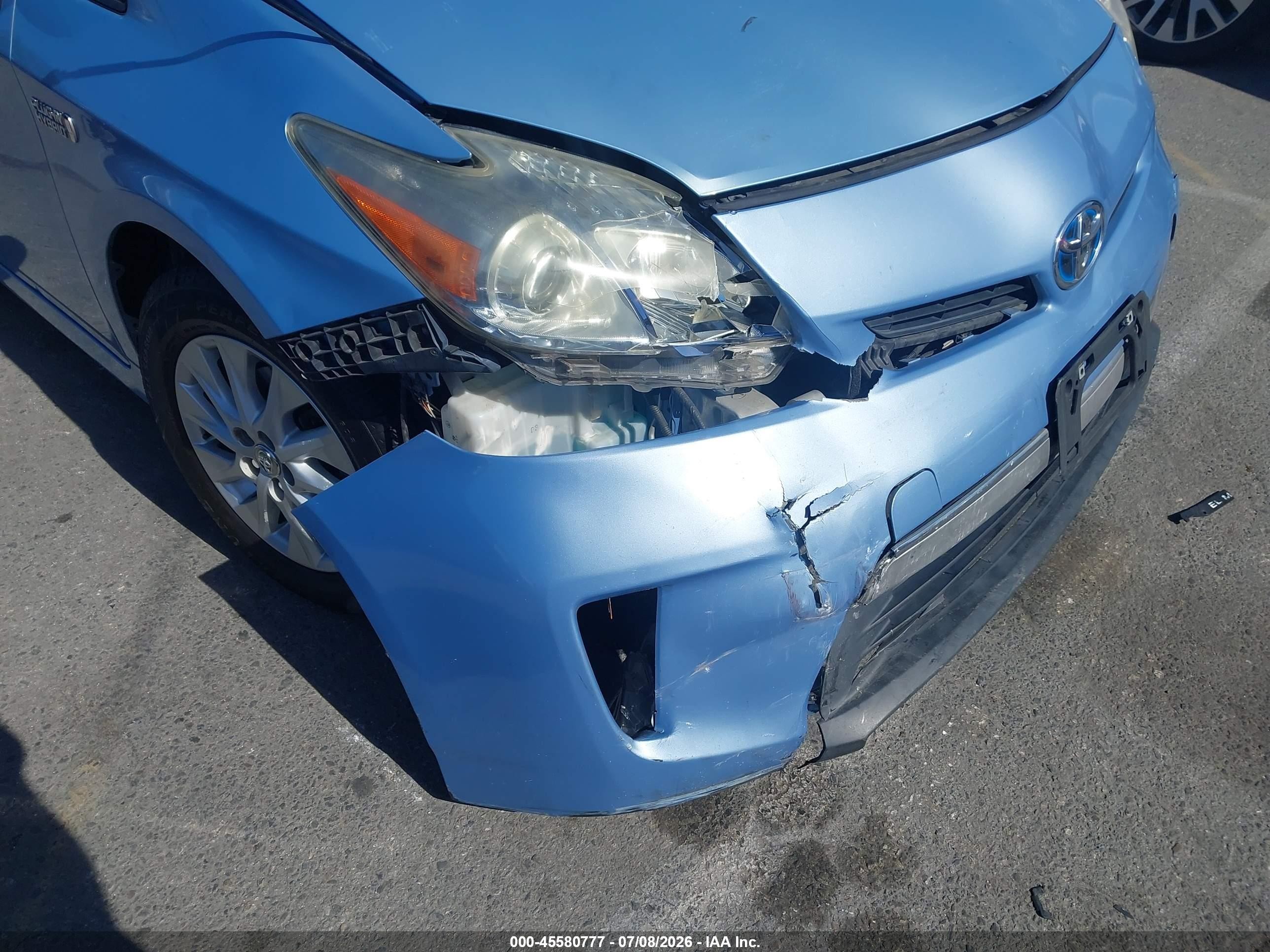 2014 Toyota Prius Plug-in   Синий vin: JTDKN3DP5E3053236