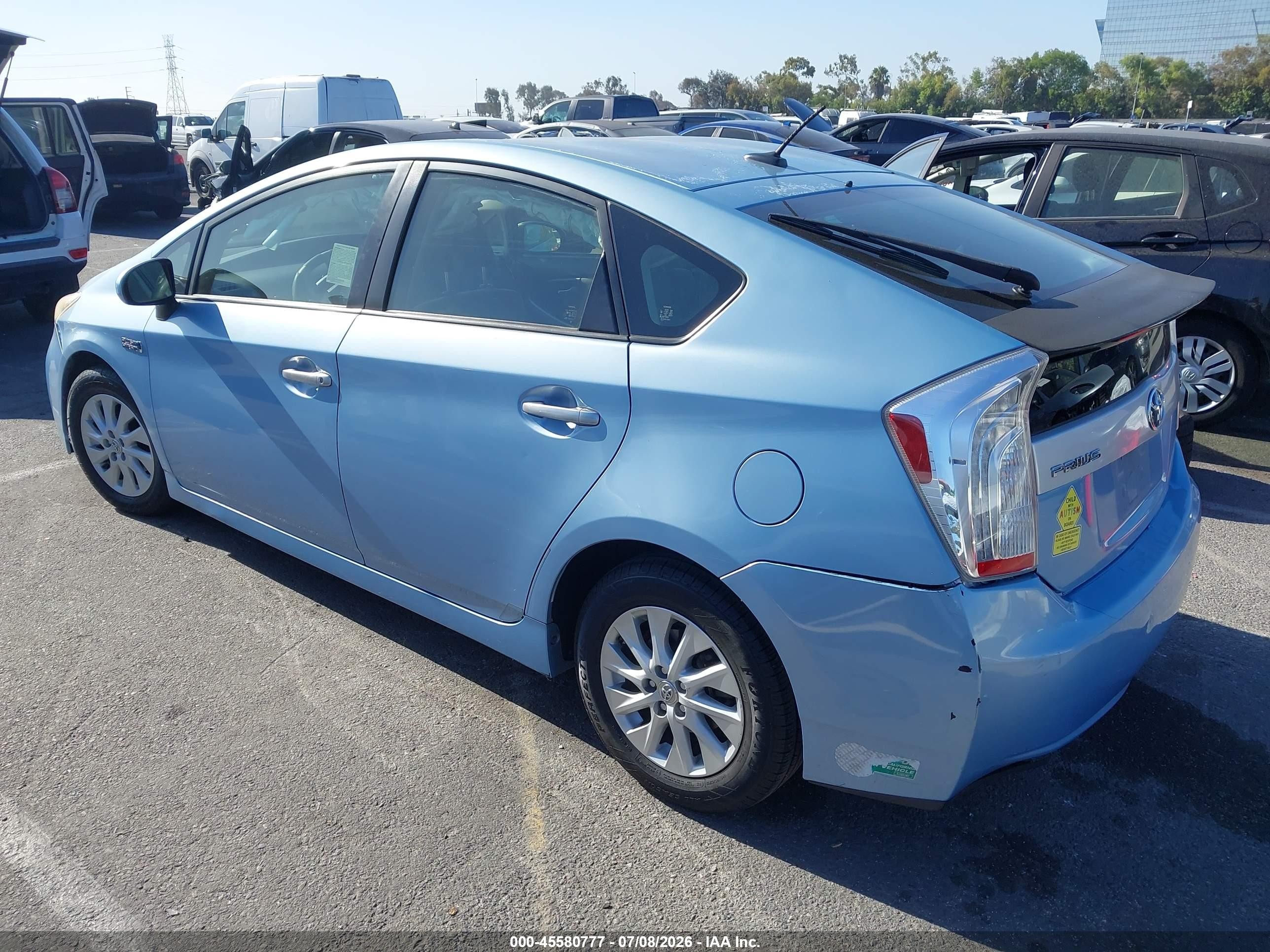 2014 Toyota Prius Plug-in   Синий vin: JTDKN3DP5E3053236