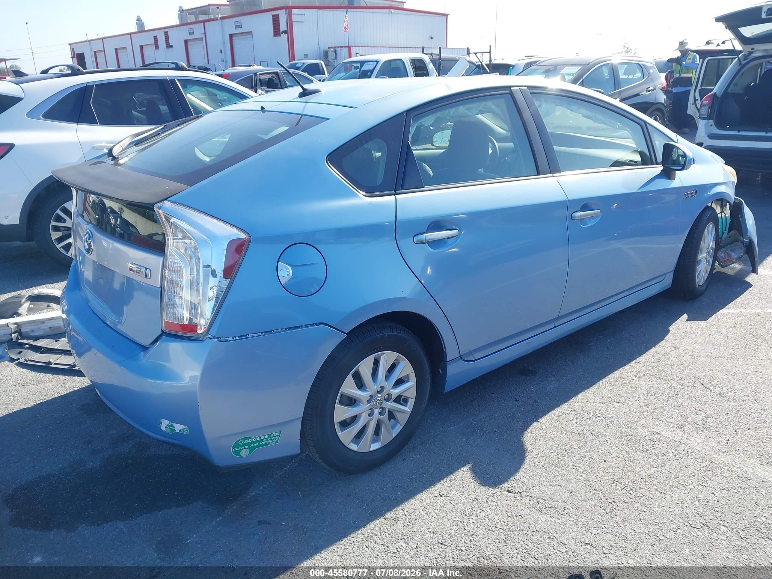 2014 Toyota Prius Plug-in   Синий vin: JTDKN3DP5E3053236