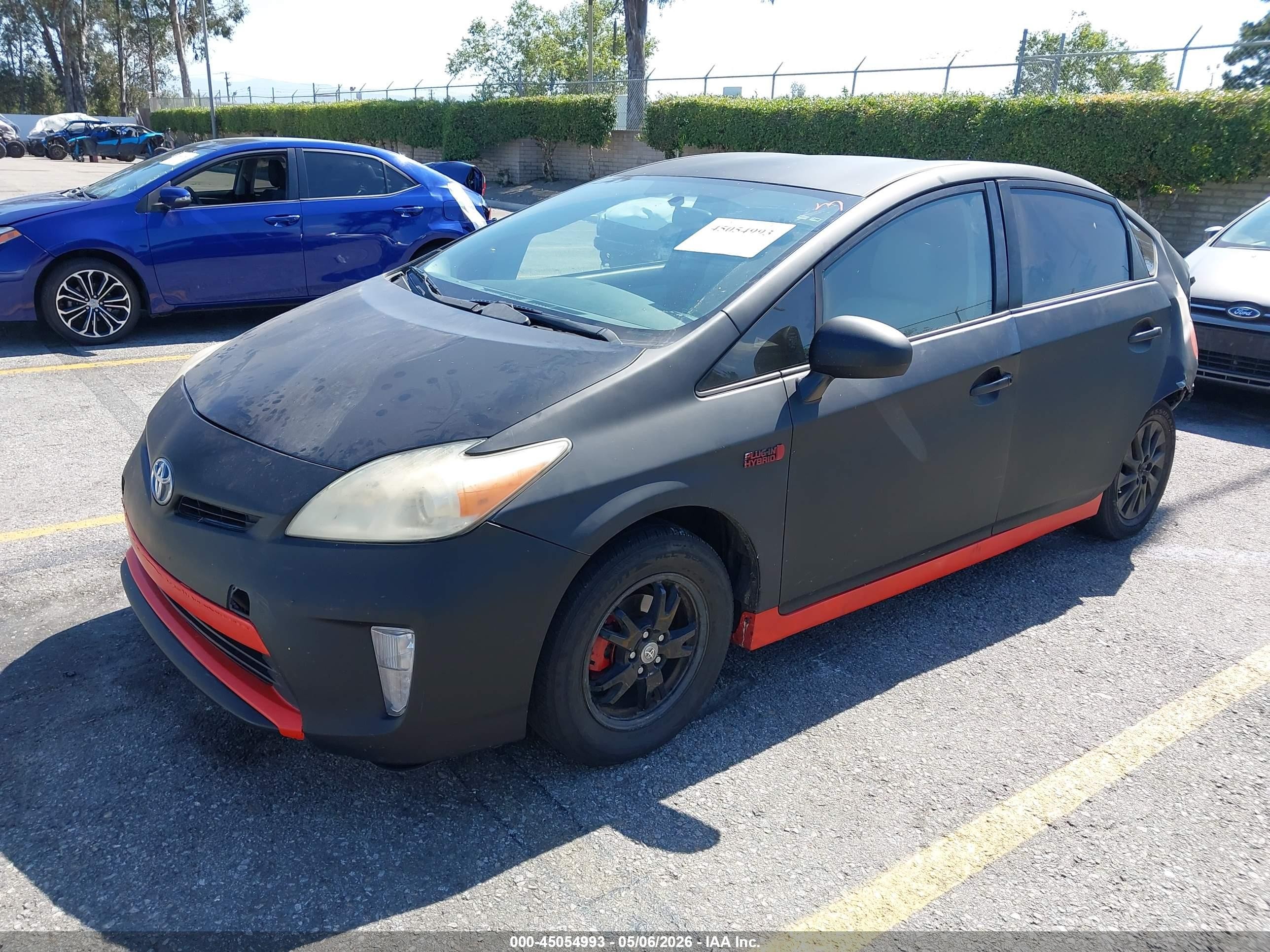 2012 Toyota Prius Plug-in   Black vin: JTDKN3DP6C3020842