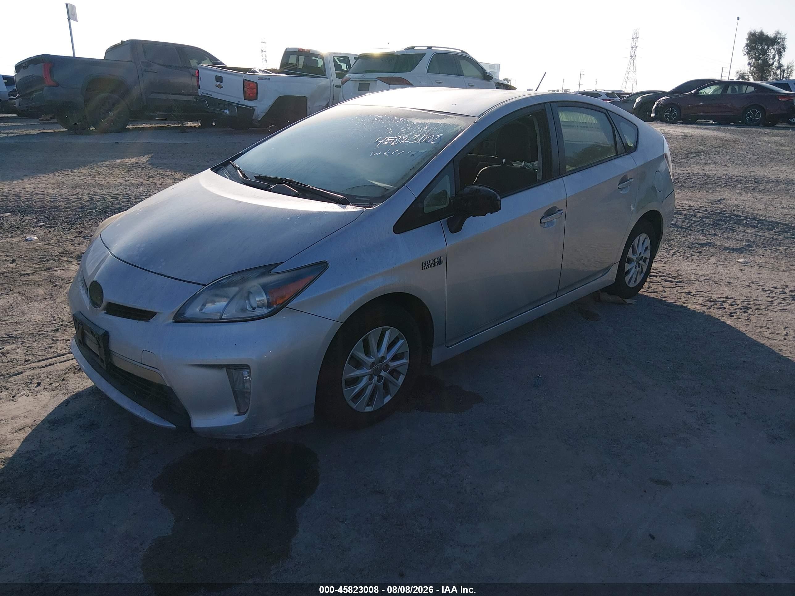 2014 Toyota Prius Plug-in   Silver vin: JTDKN3DP6E3051236