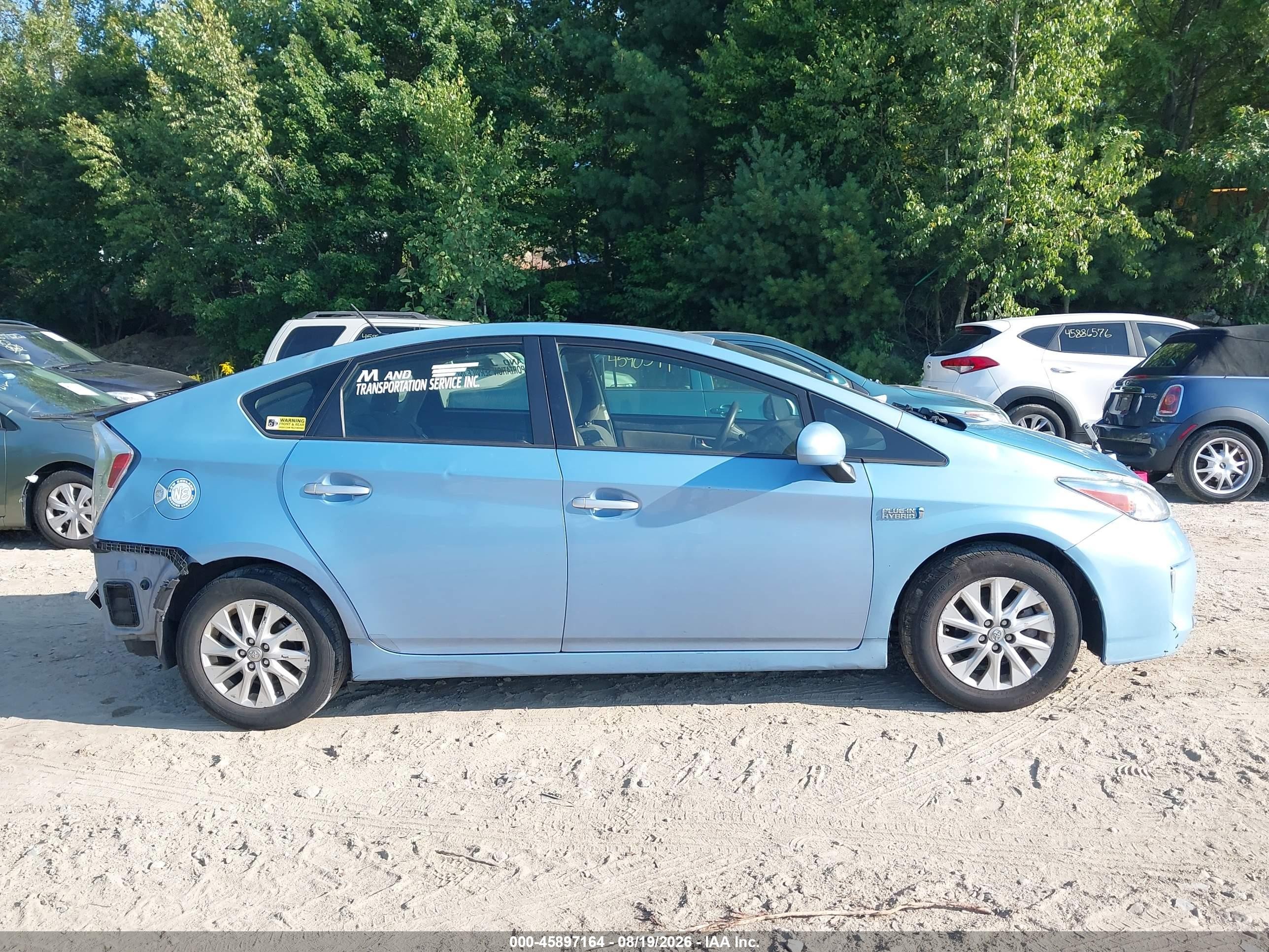 2012 Toyota Prius Plug-in   Teal vin: JTDKN3DP7C3012118