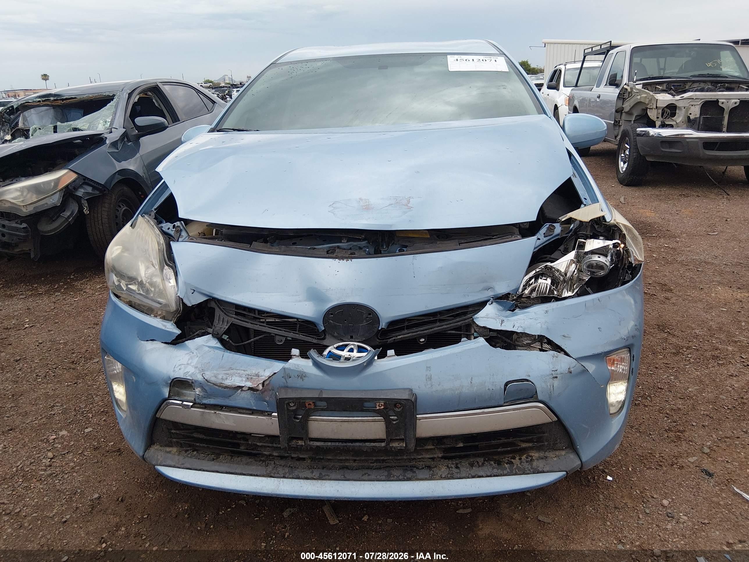 2012 Toyota Prius Plug-in   Blue vin: JTDKN3DP7C3014130