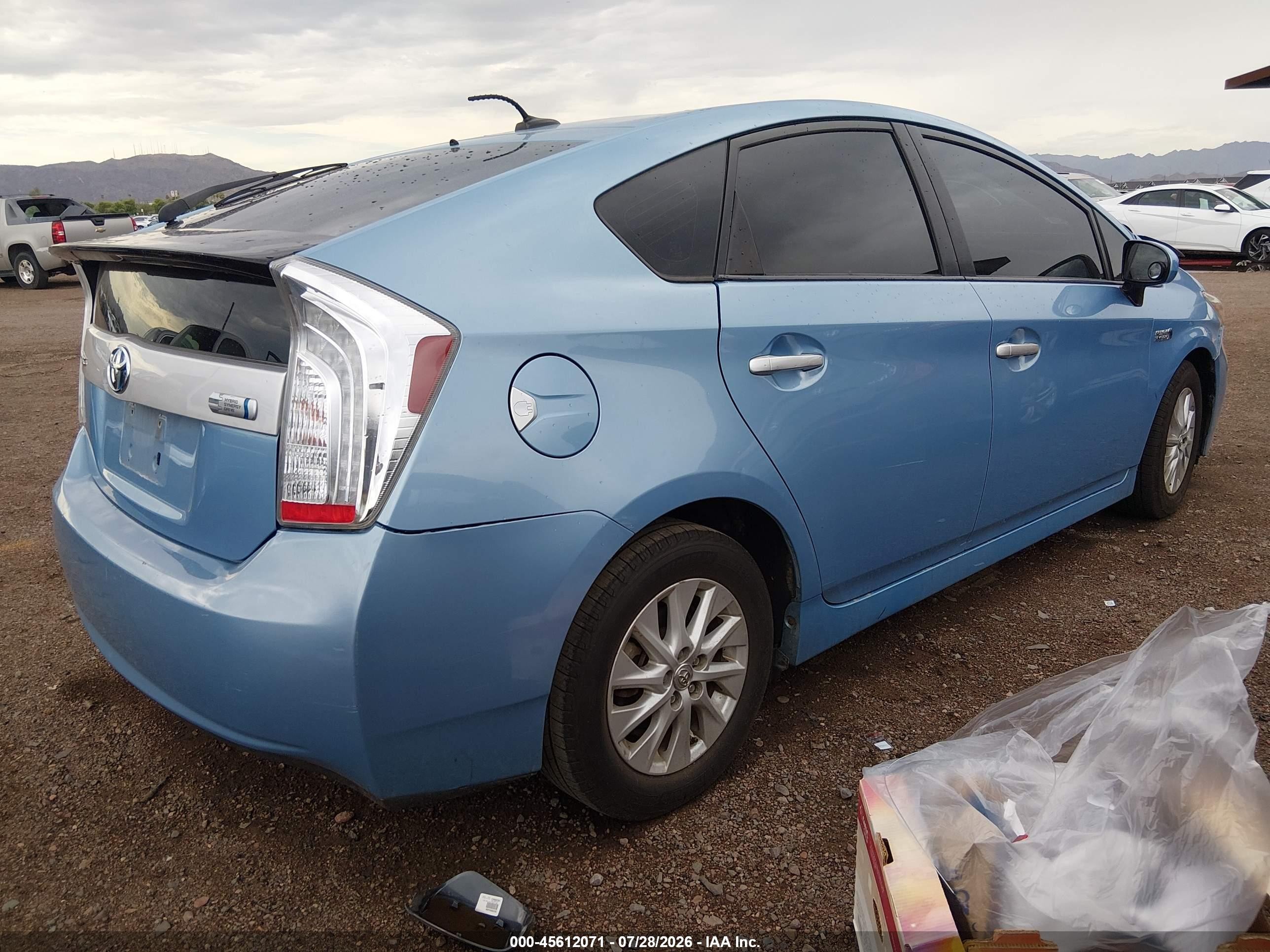 2012 Toyota Prius Plug-in   Blue vin: JTDKN3DP7C3014130