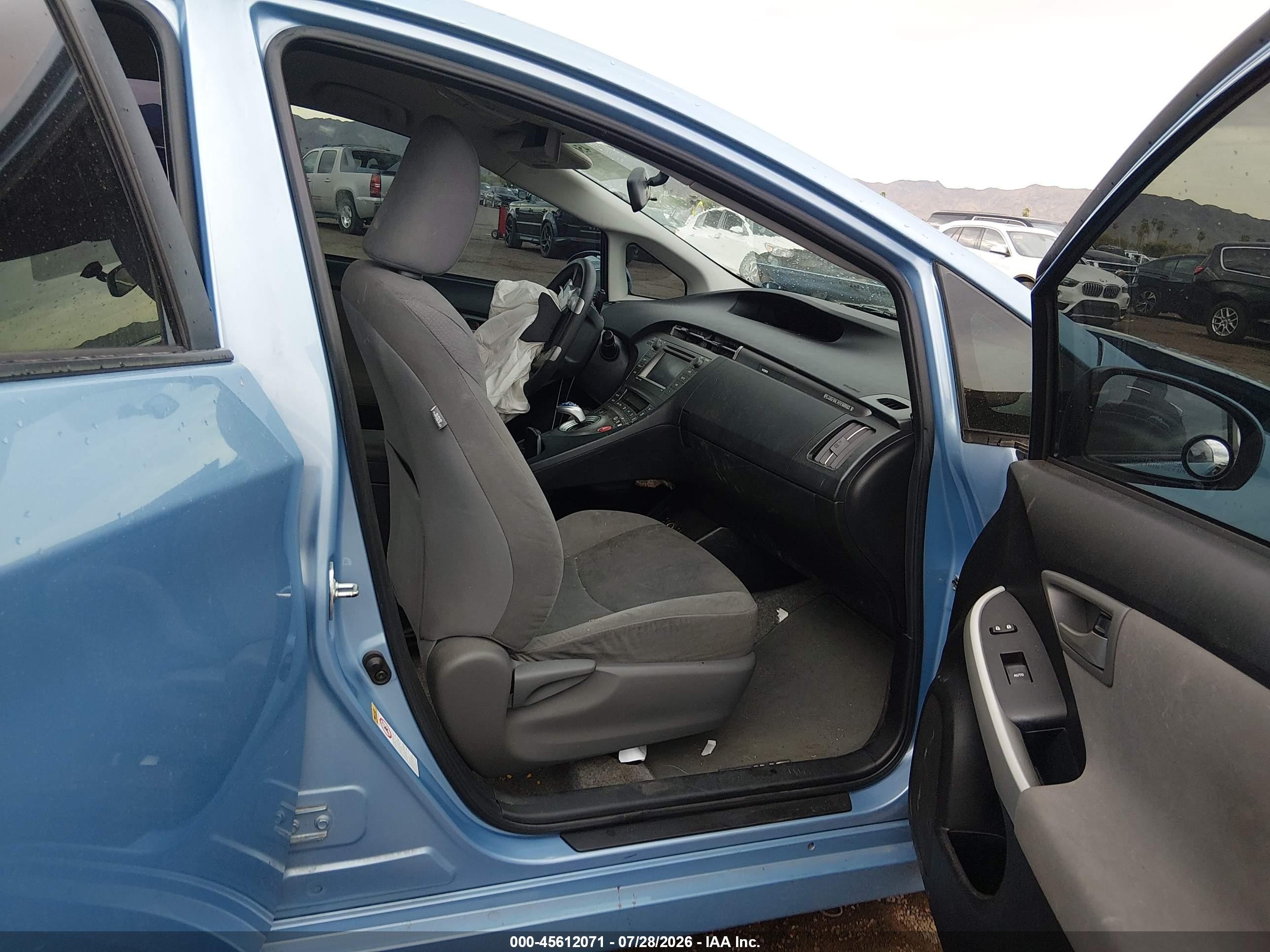 2012 Toyota Prius Plug-in   Blue vin: JTDKN3DP7C3014130