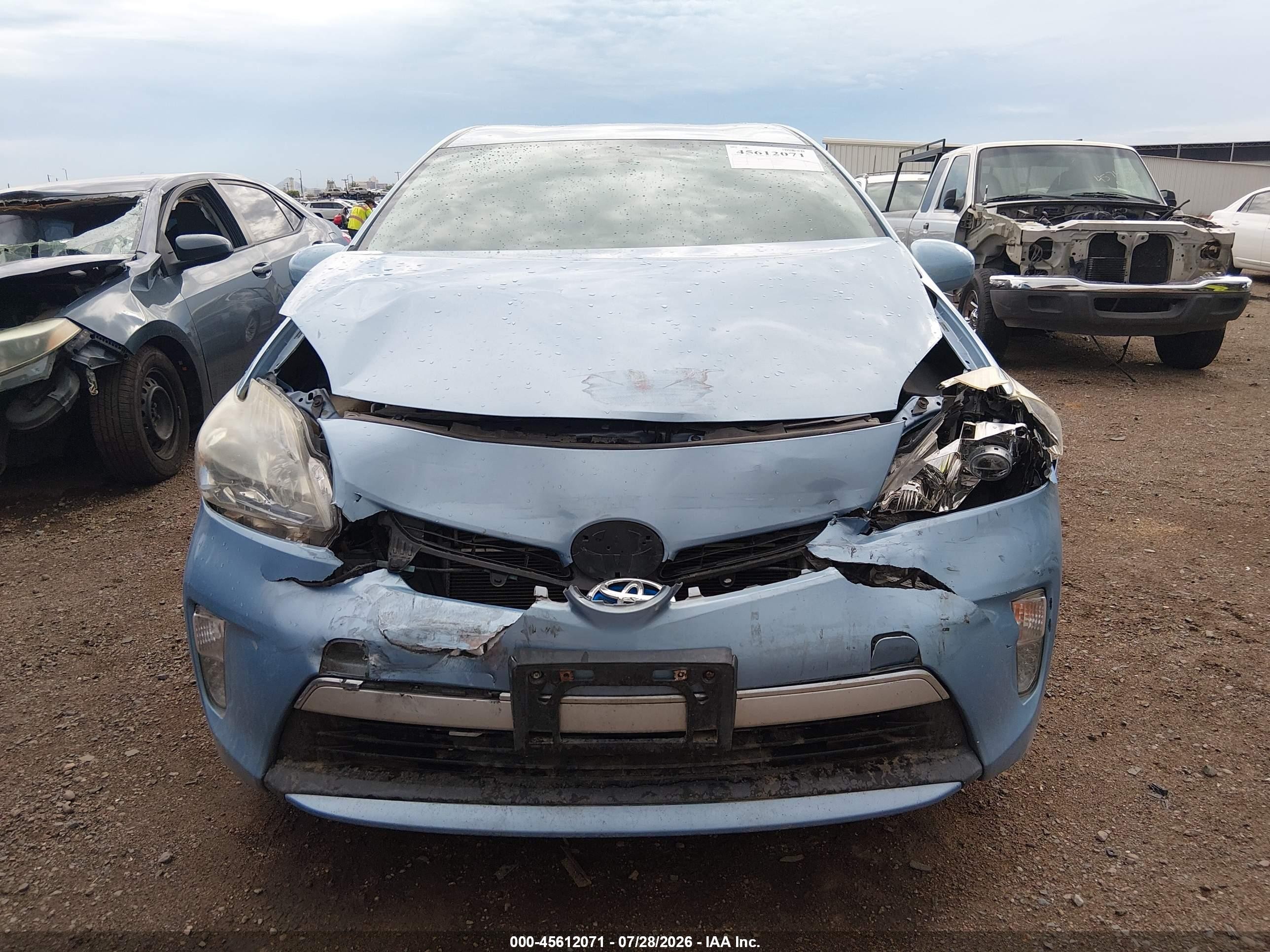 2012 Toyota Prius Plug-in   Blue vin: JTDKN3DP7C3014130