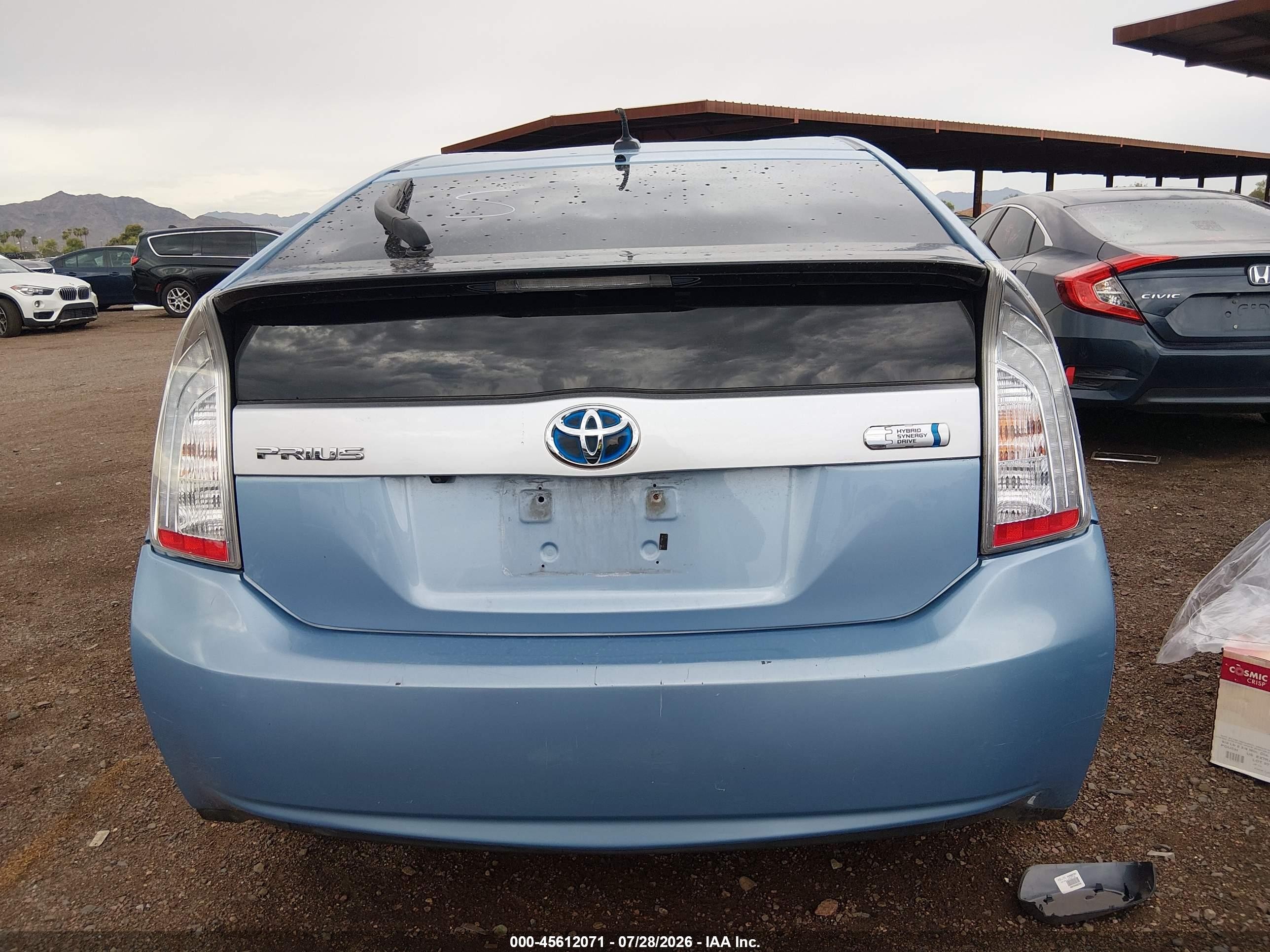2012 Toyota Prius Plug-in   Blue vin: JTDKN3DP7C3014130