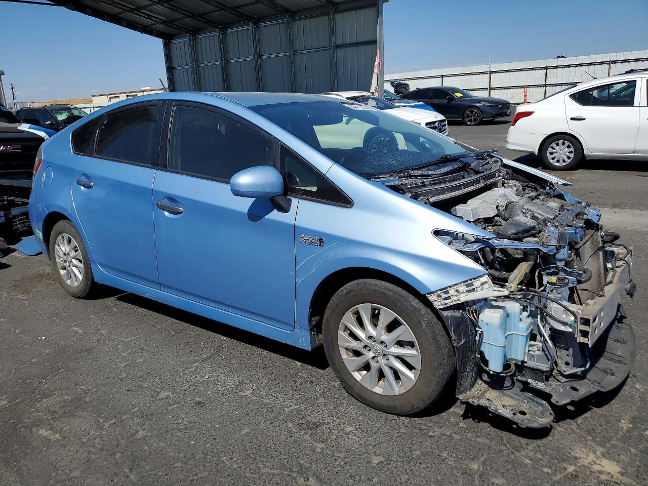 2014 Toyota Prius Plug-in Hybrid Advanced Blue vin: JTDKN3DP7E3061371