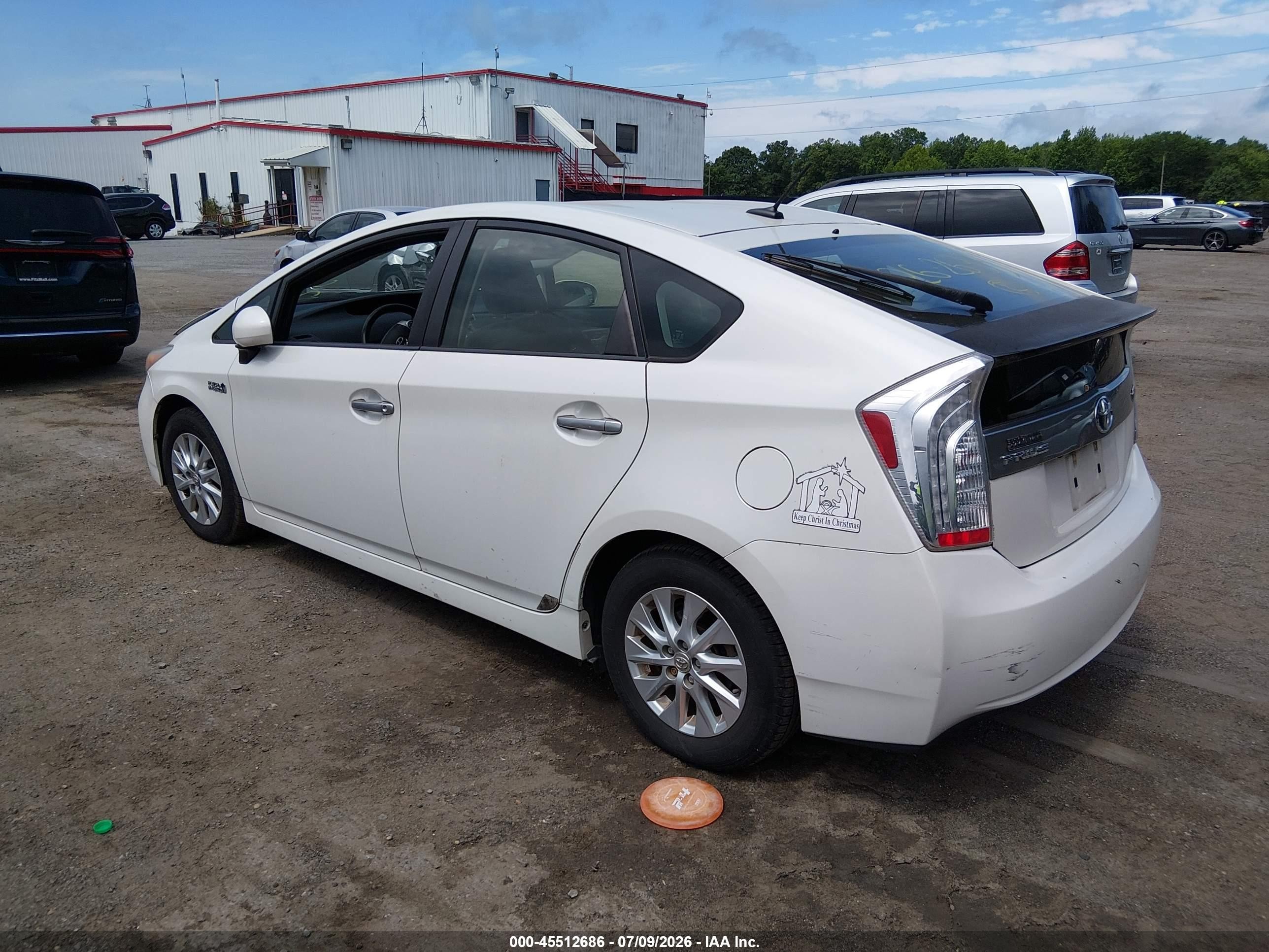 2012 Toyota Prius Plug-in   Белый vin: JTDKN3DP8C3004111