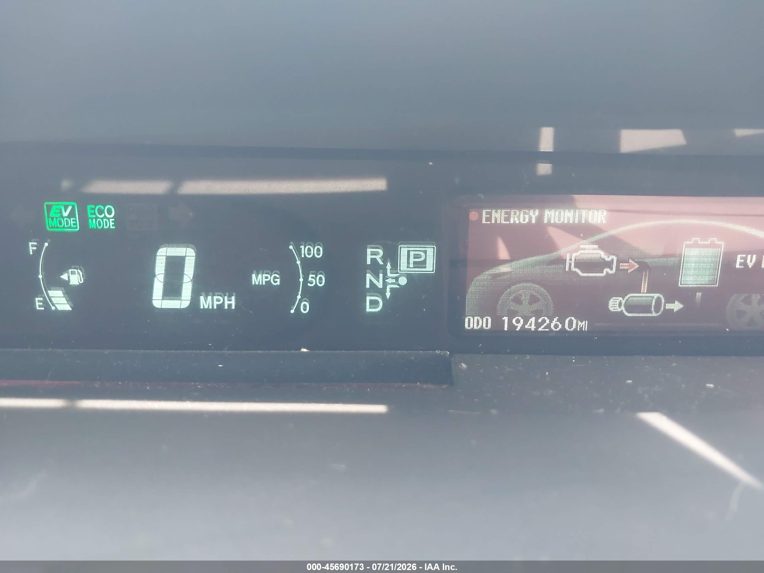 2012 Toyota Prius Plug-in   Blue vin: JTDKN3DP8C3010376