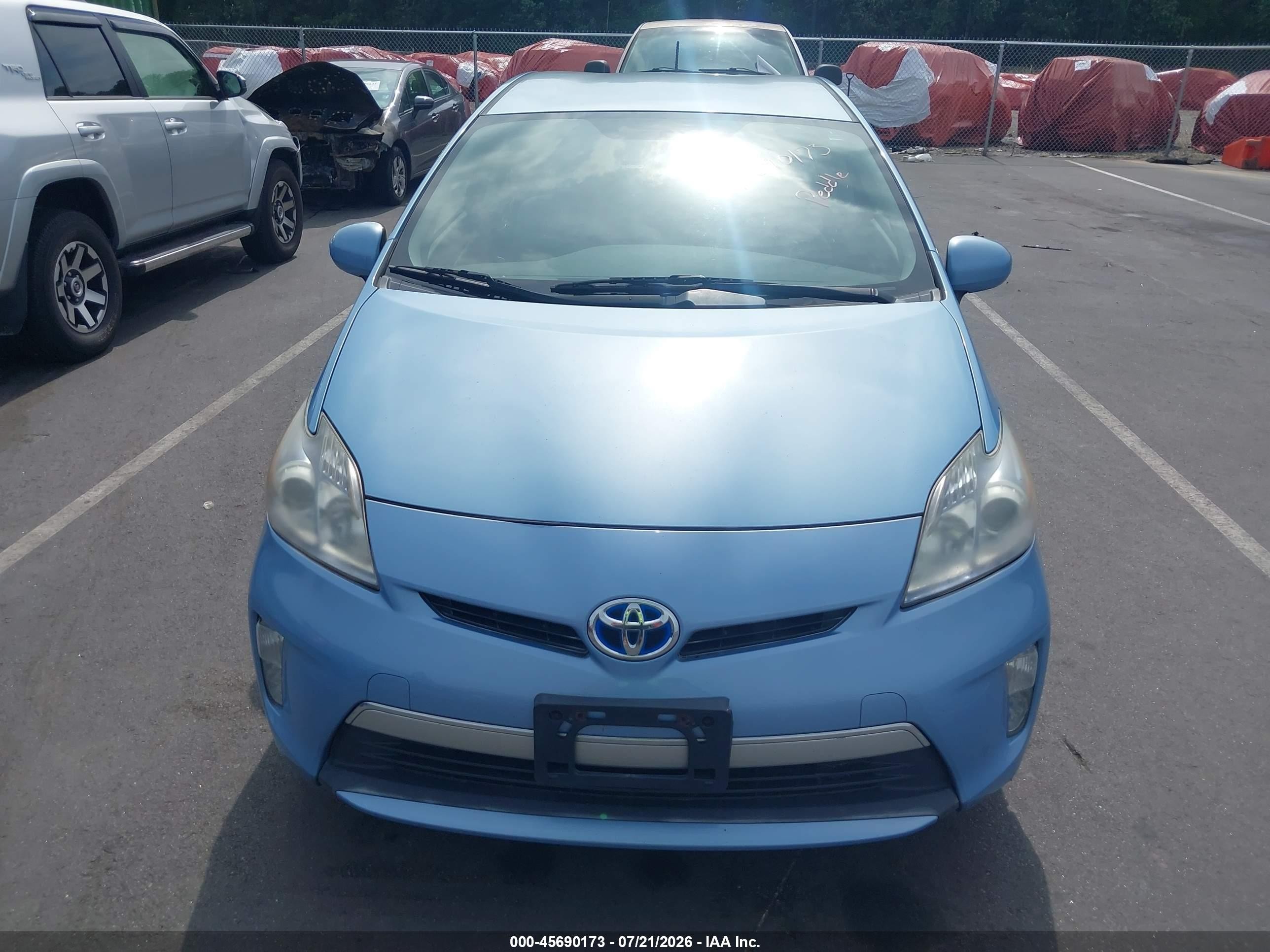 2012 Toyota Prius Plug-in   Blue vin: JTDKN3DP8C3010376