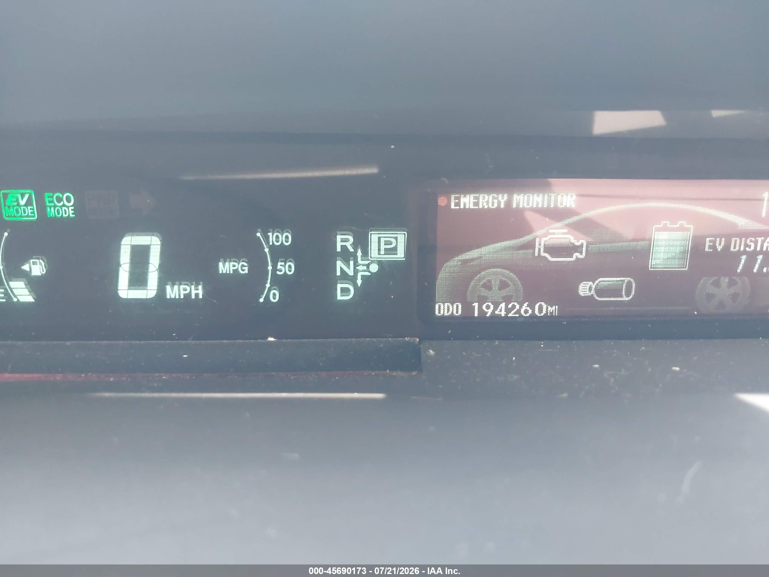 2012 Toyota Prius Plug-in   Blue vin: JTDKN3DP8C3010376