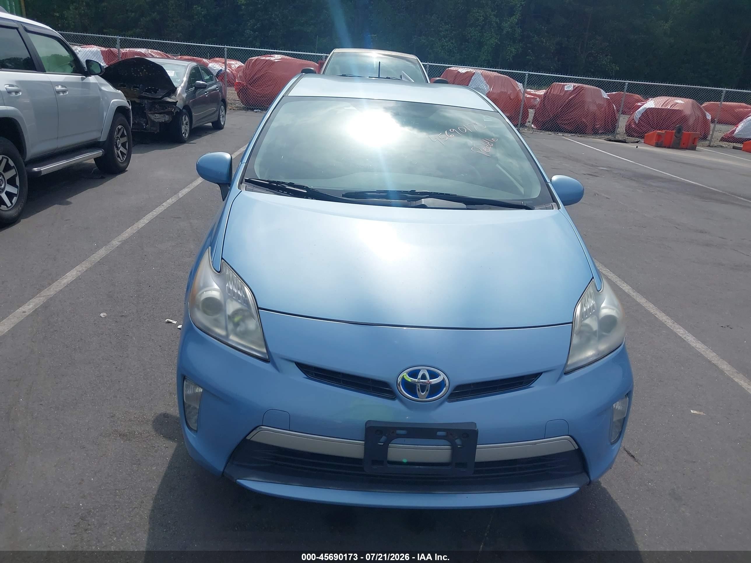 2012 Toyota Prius Plug-in   Blue vin: JTDKN3DP8C3010376