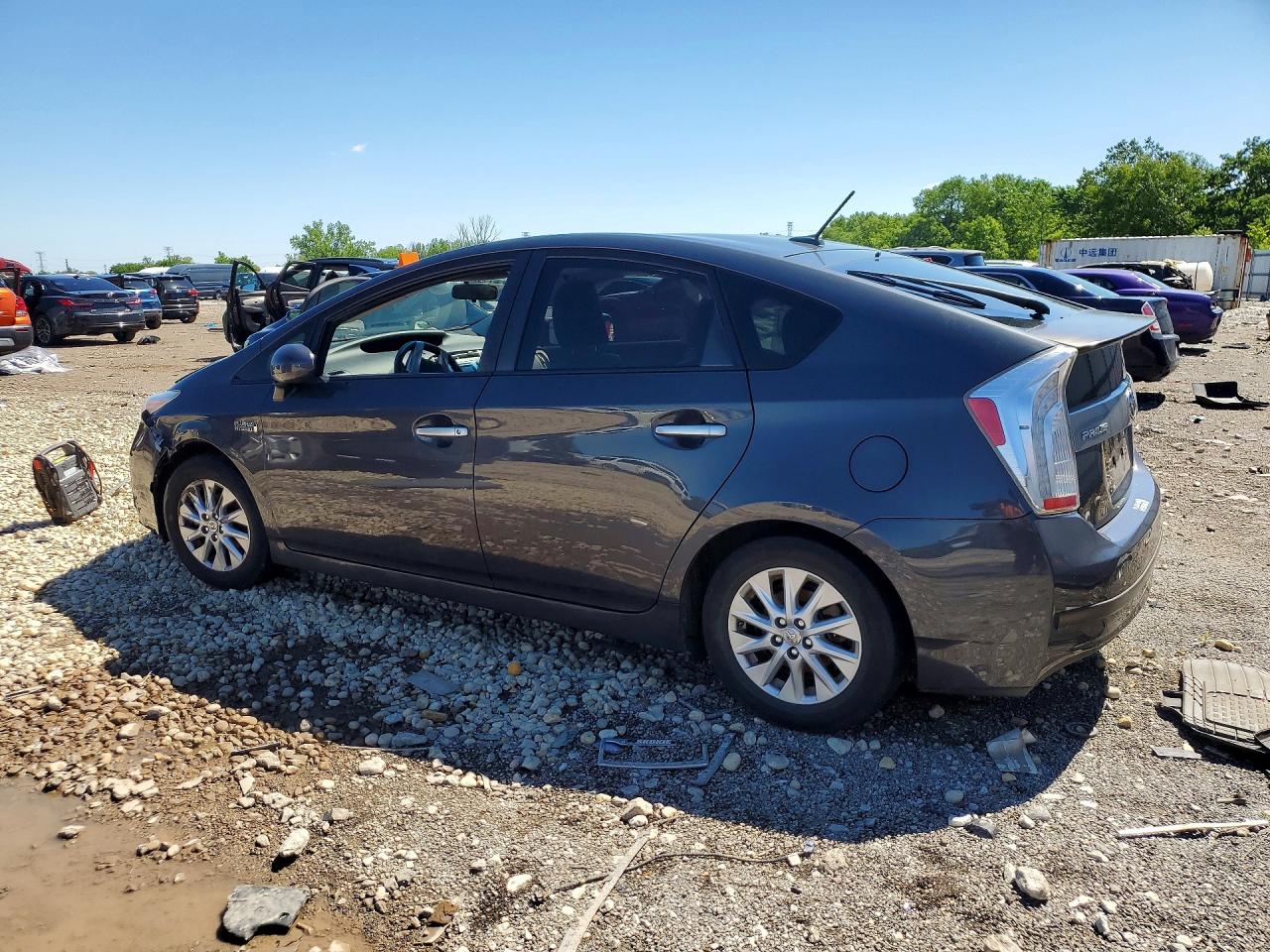 2012 Toyota Prius Plug-in Hybrid Base Gray vin: JTDKN3DP8C3013519