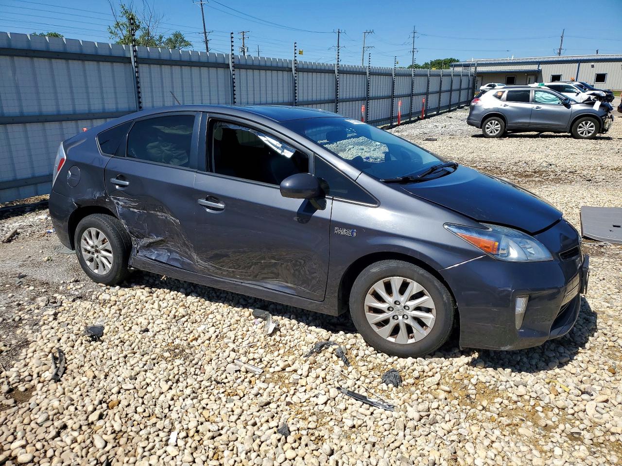 2012 Toyota Prius Plug-in Hybrid Base Gray vin: JTDKN3DP8C3013519
