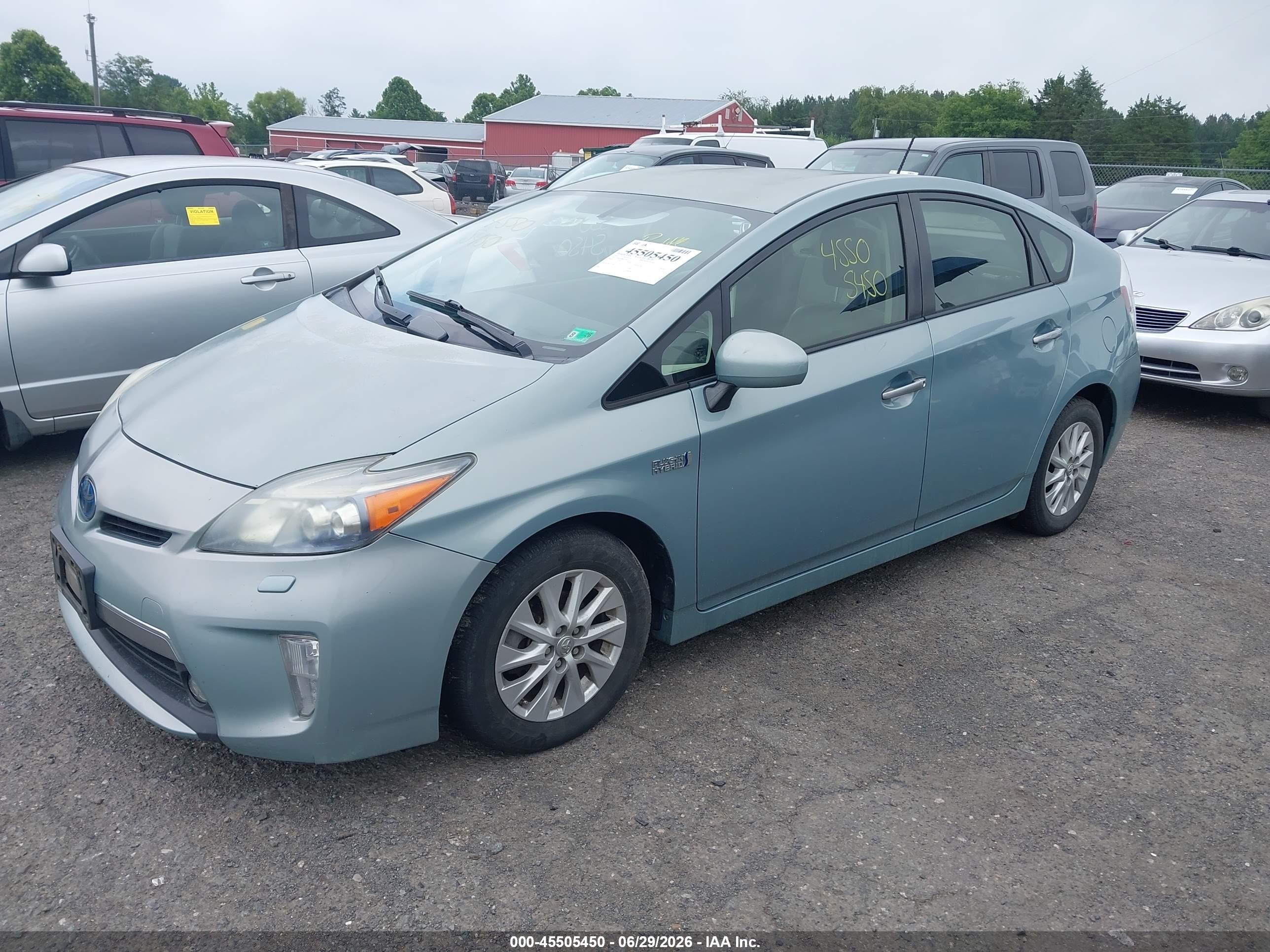 2012 Toyota Prius Plug-in Advanced Teal vin: JTDKN3DP8C3016677
