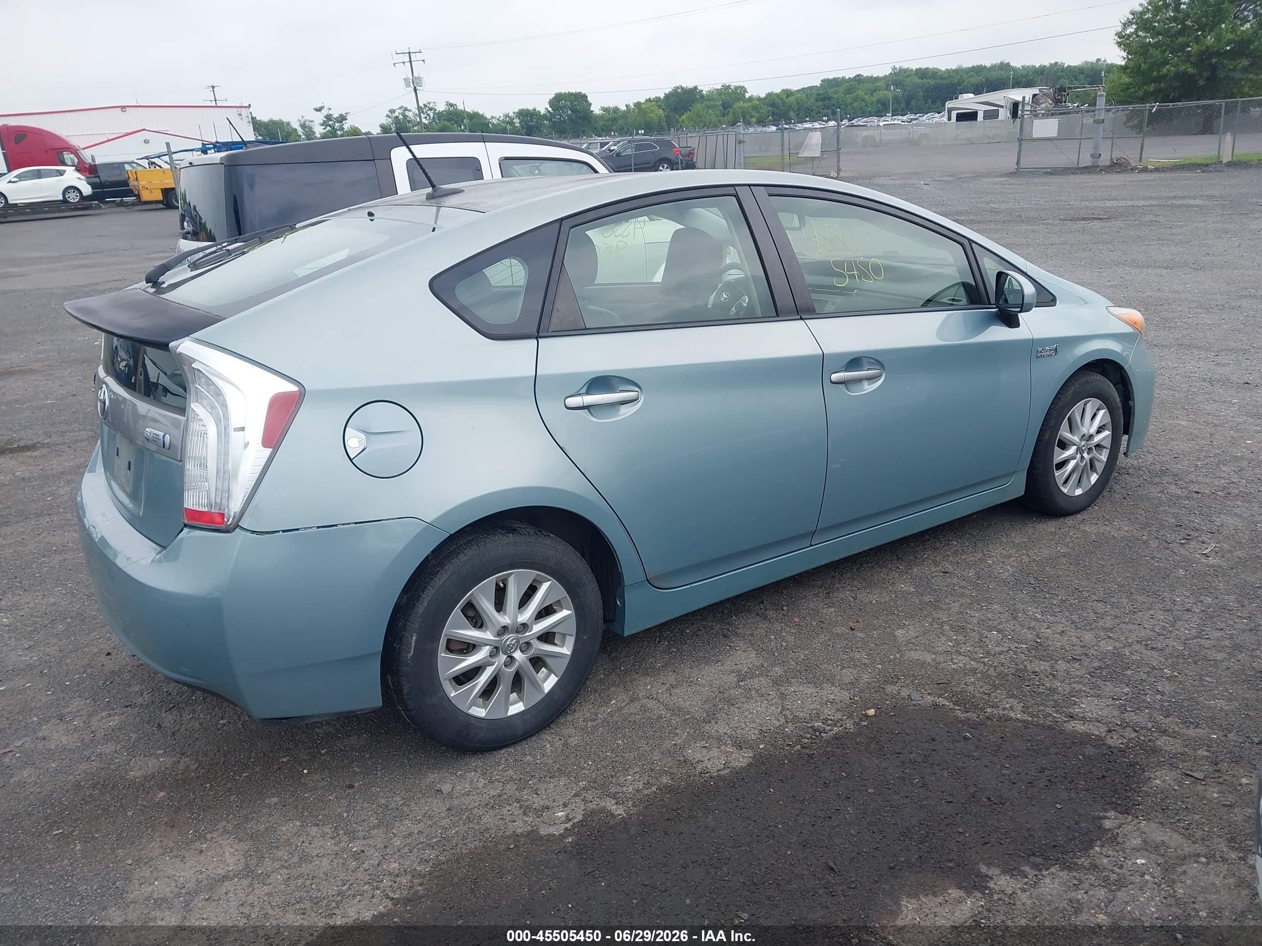 2012 Toyota Prius Plug-in Advanced Teal vin: JTDKN3DP8C3016677