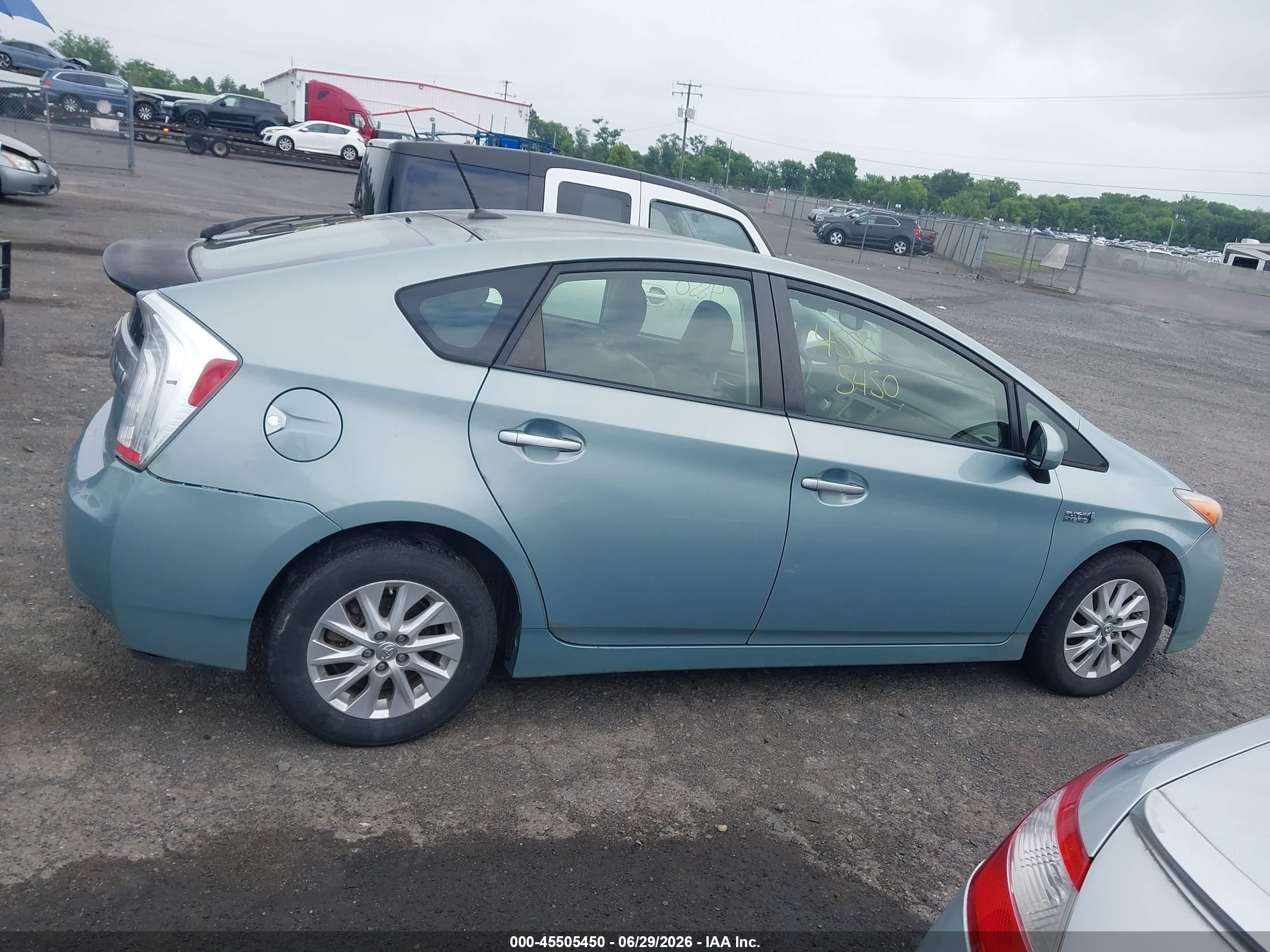 2012 Toyota Prius Plug-in Advanced Teal vin: JTDKN3DP8C3016677