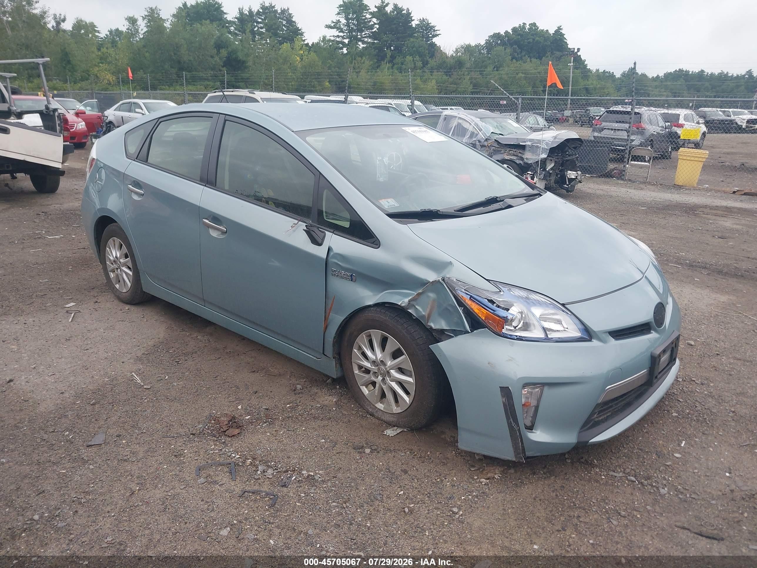 2012 Toyota Prius Plug-in   Turquoise vin: JTDKN3DP8C3021362