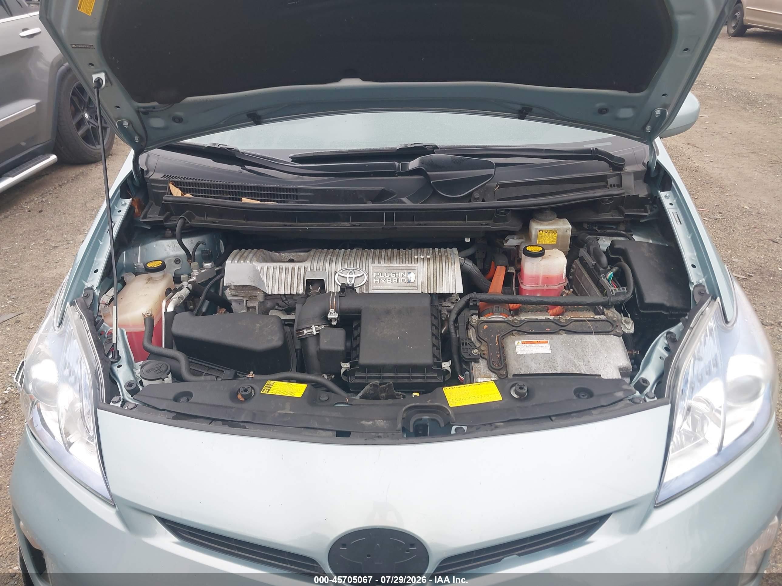 2012 Toyota Prius Plug-in   Turquoise vin: JTDKN3DP8C3021362