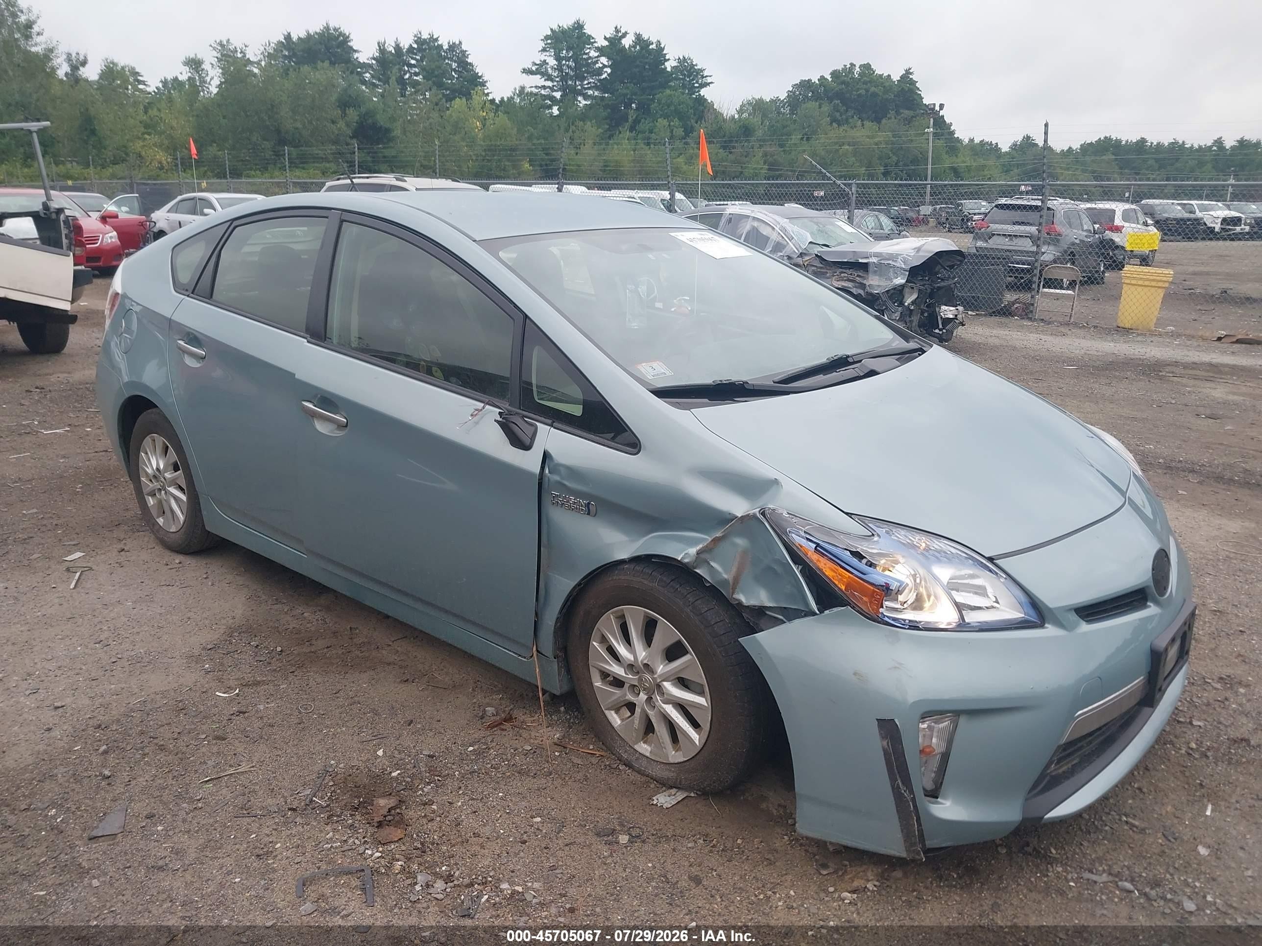2012 Toyota Prius Plug-in   Turquoise vin: JTDKN3DP8C3021362