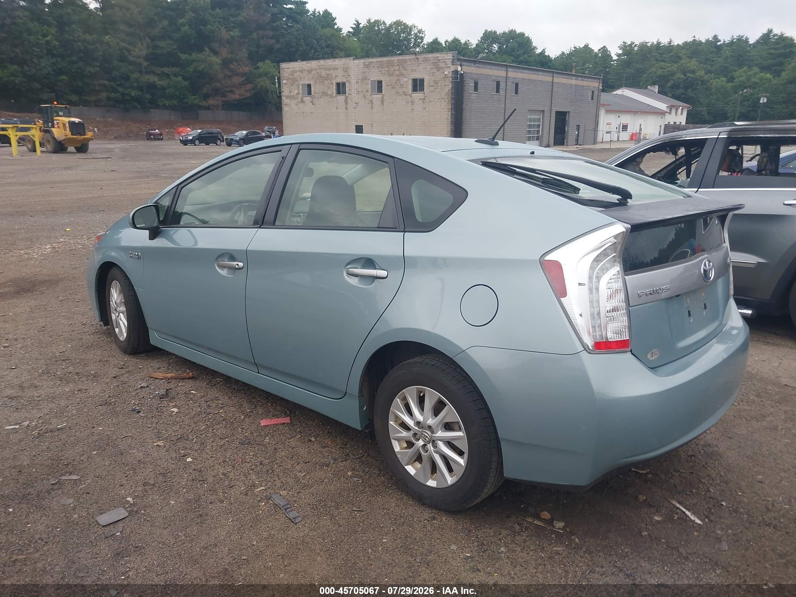 2012 Toyota Prius Plug-in   Turquoise vin: JTDKN3DP8C3021362