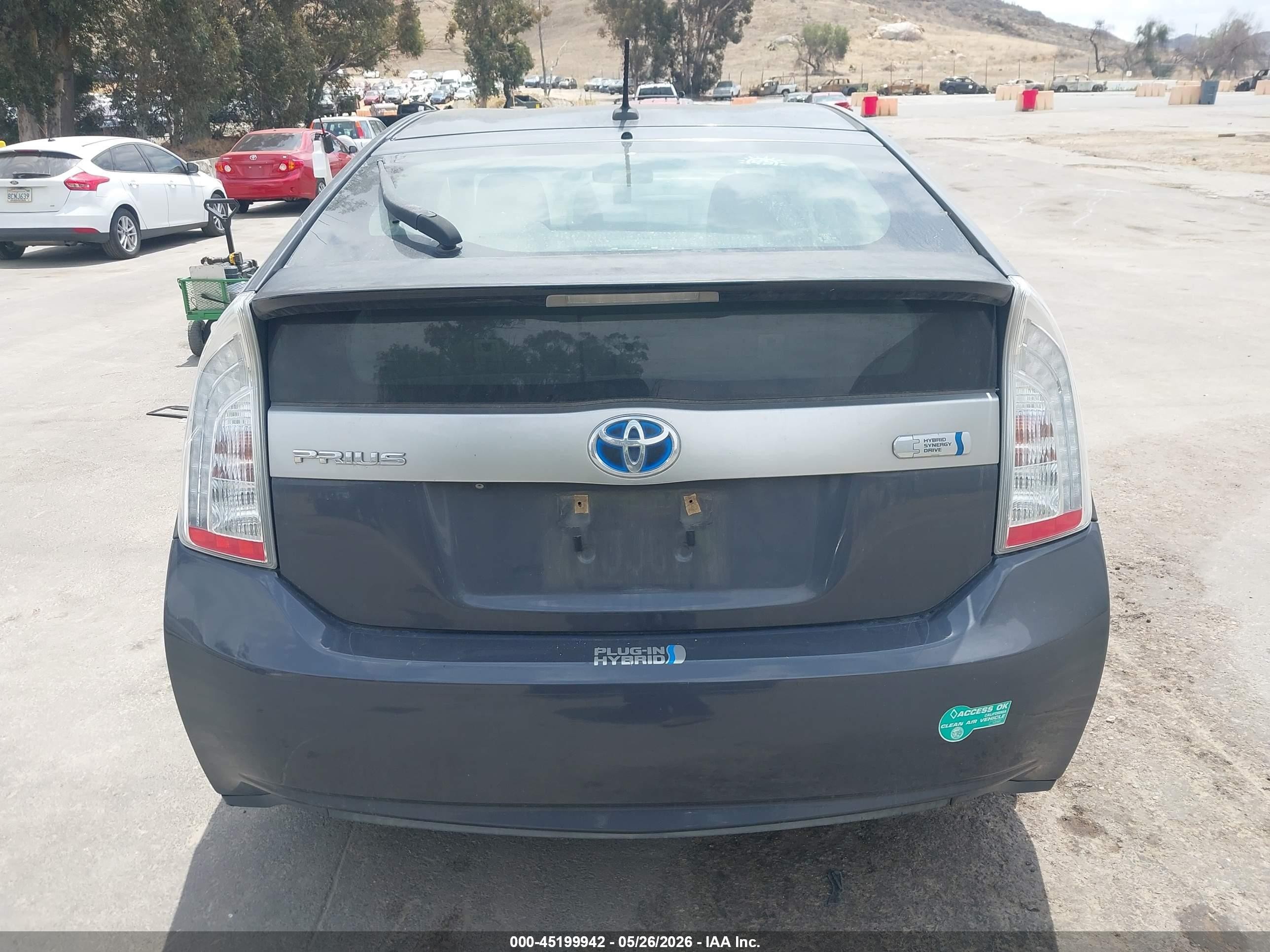 2013 Toyota Prius Plug-in Gray vin: JTDKN3DP8D3040706