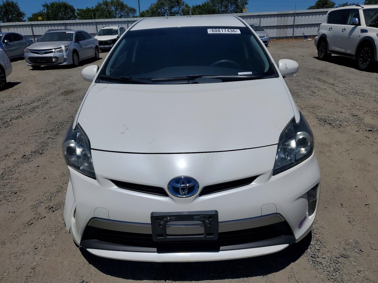 2013 Toyota Prius Plug-in Hybrid Base White vin: JTDKN3DP8D3046702