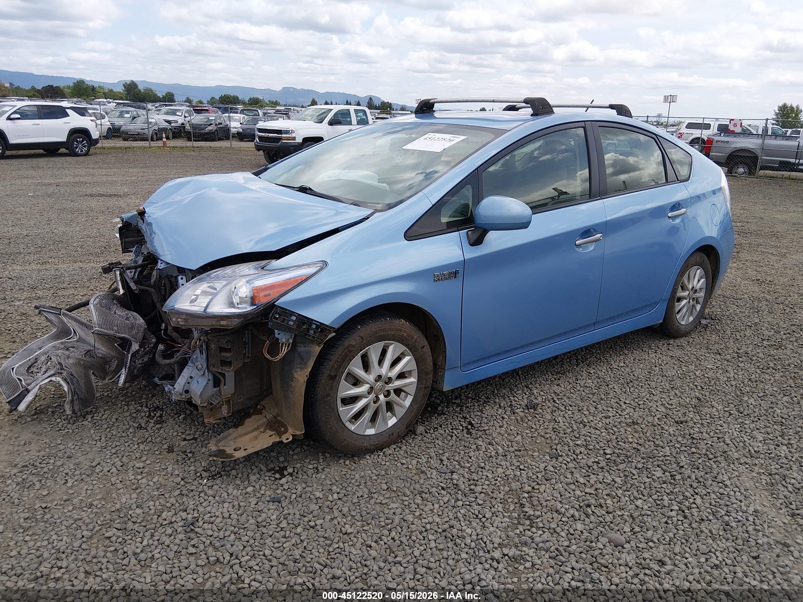 2014 Toyota Prius Plug-in   Blue vin: JTDKN3DP8E3052209