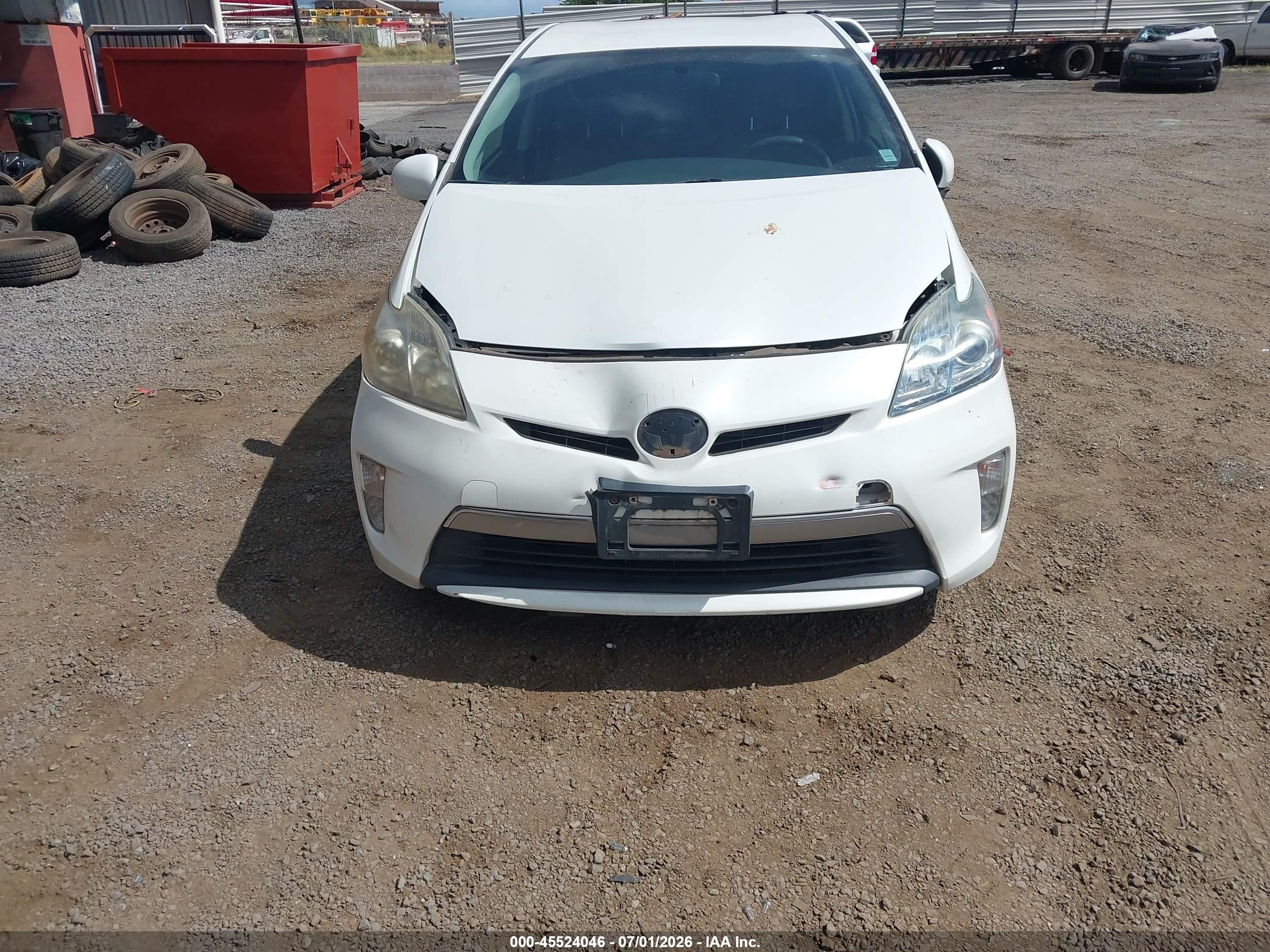 2012 Toyota Prius Plug-in   Белый vin: JTDKN3DP9C3028966