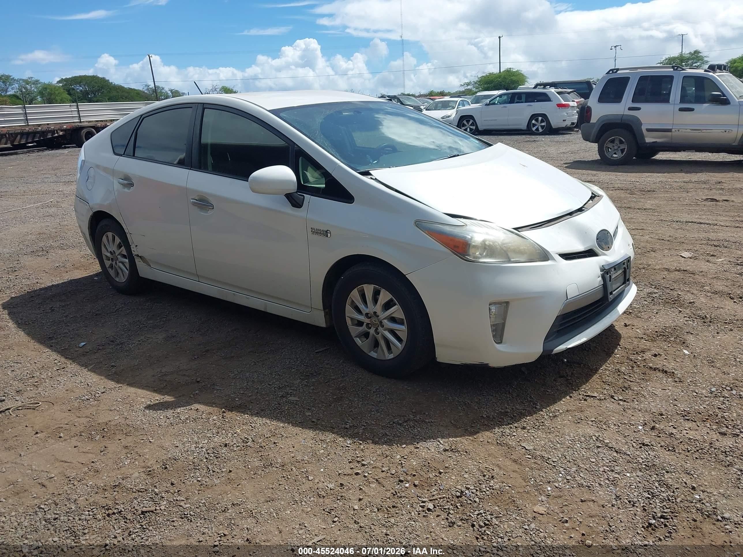 2012 Toyota Prius Plug-in   Белый vin: JTDKN3DP9C3028966