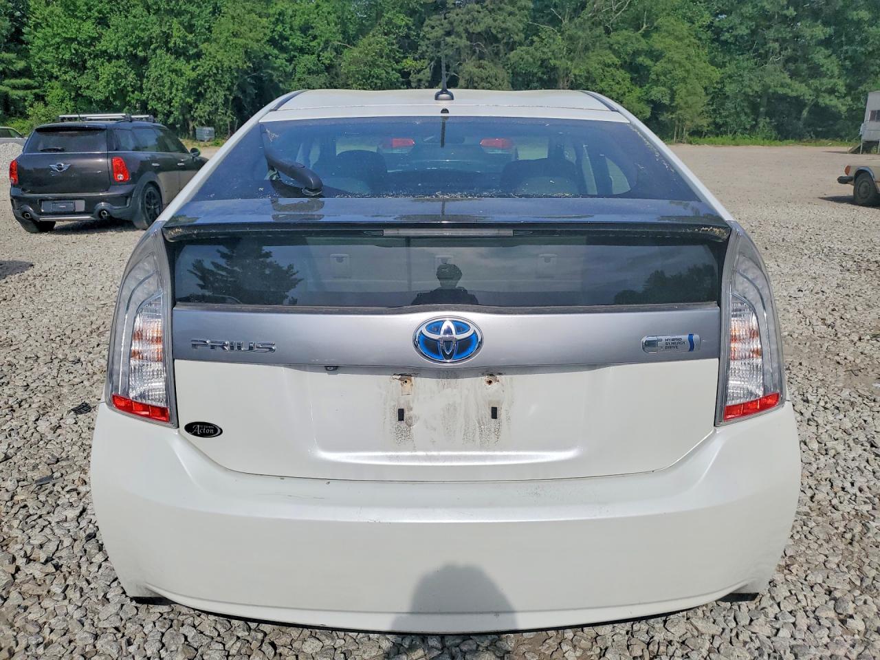 2013 Toyota Prius Plug-in Hybrid Base White vin: JTDKN3DP9D3044859