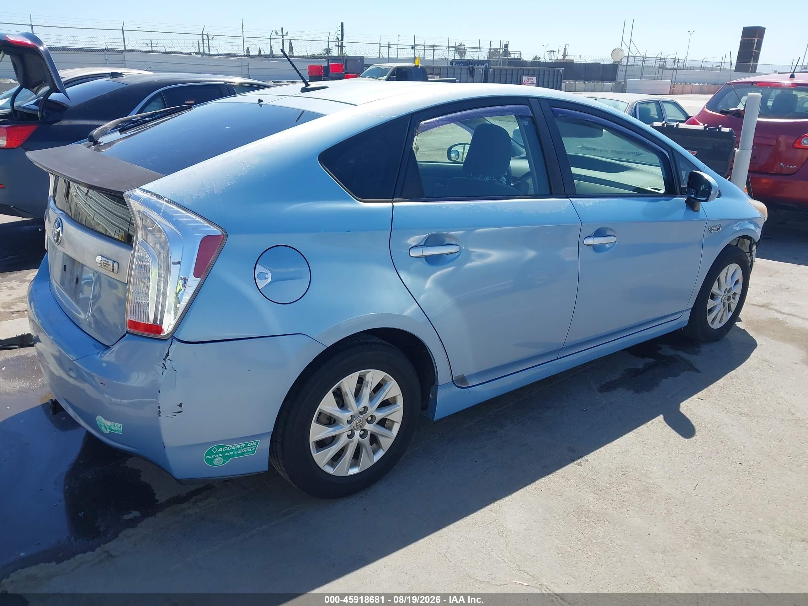 2013 Toyota Prius Plug-in   Blue vin: JTDKN3DP9D3044943