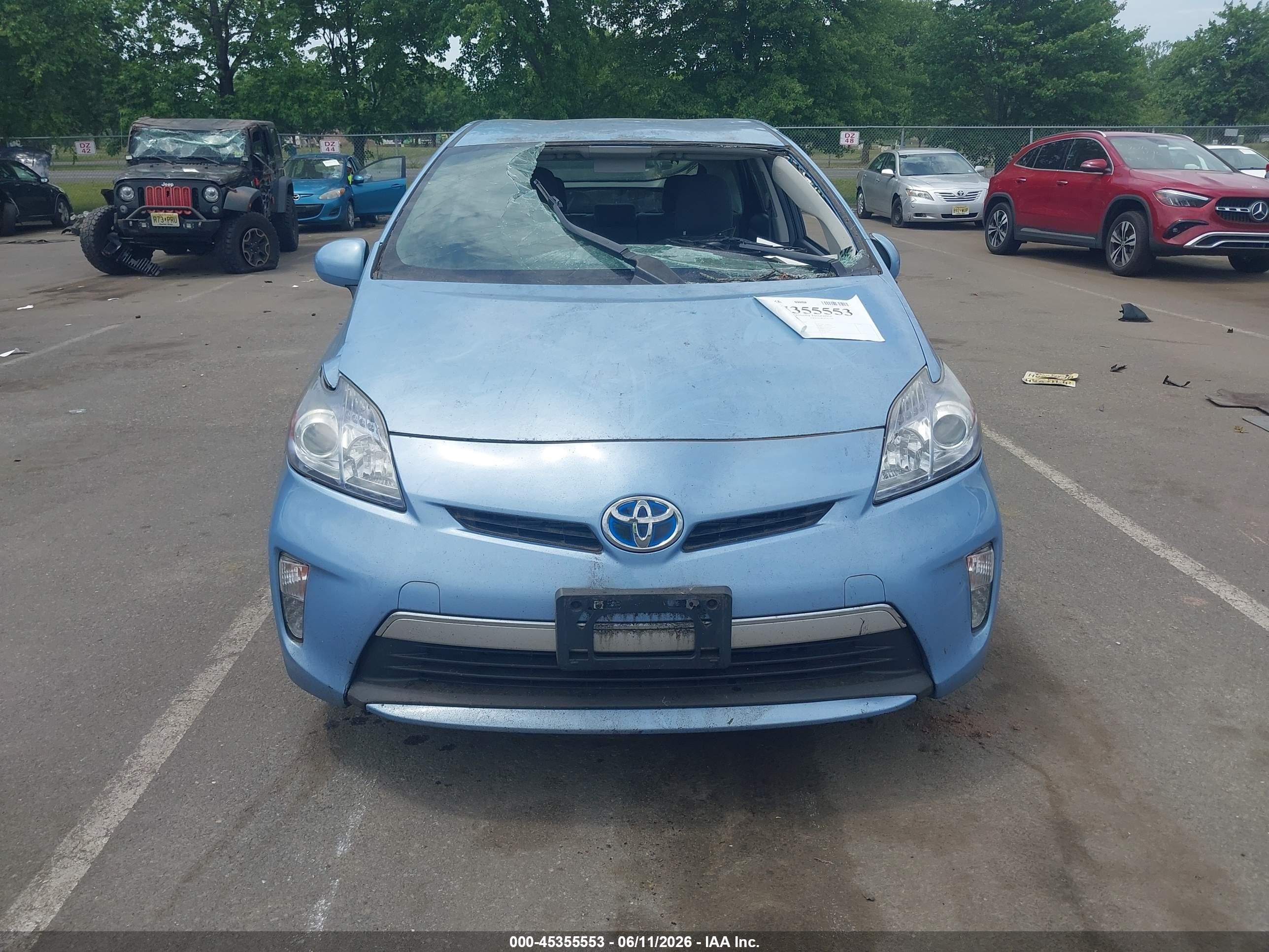 2014 Toyota Prius Plug-in   Синий vin: JTDKN3DP9E3050193