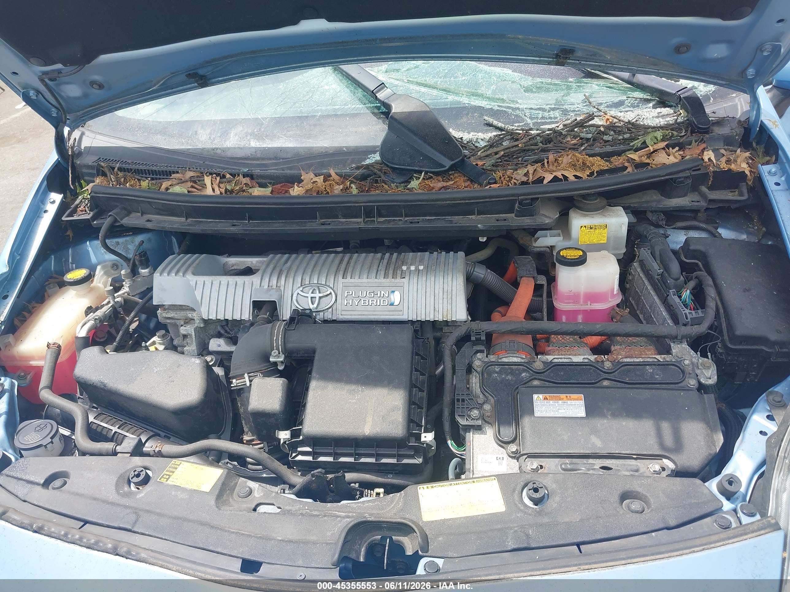 2014 Toyota Prius Plug-in   Синий vin: JTDKN3DP9E3050193