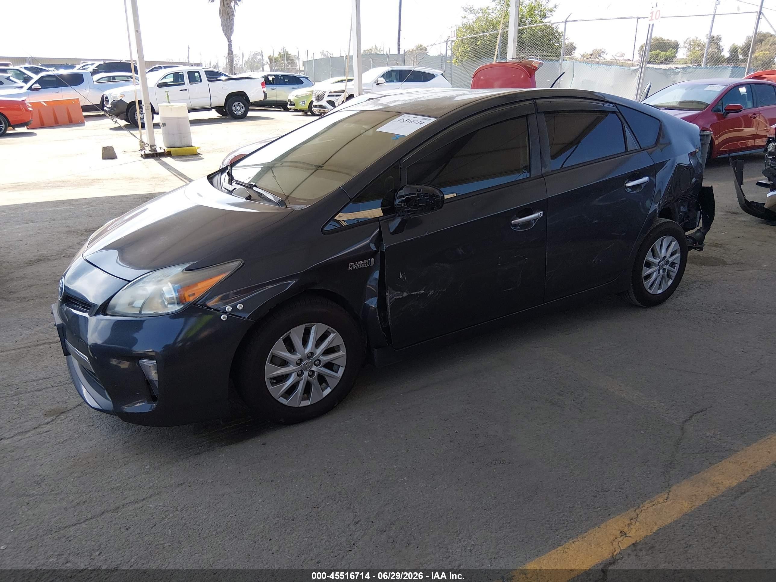 2014 Toyota Prius Plug-in   Gray vin: JTDKN3DP9E3055488